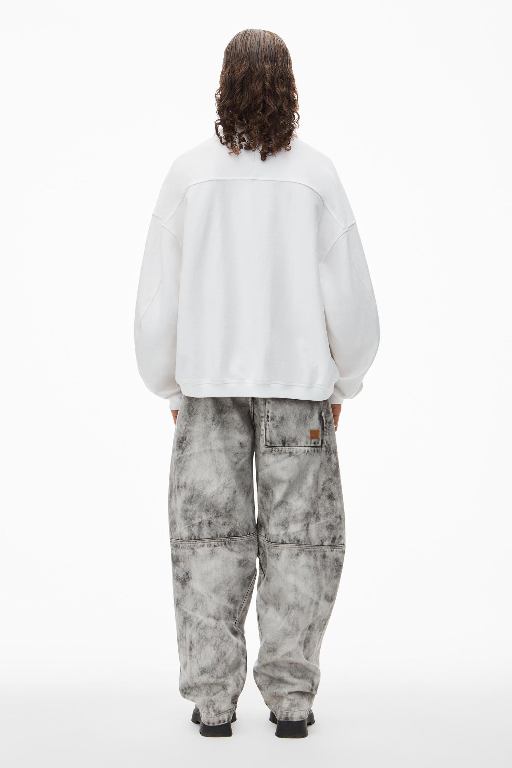 Puffed Logo Oversized Polo Top In Cotton Product Image