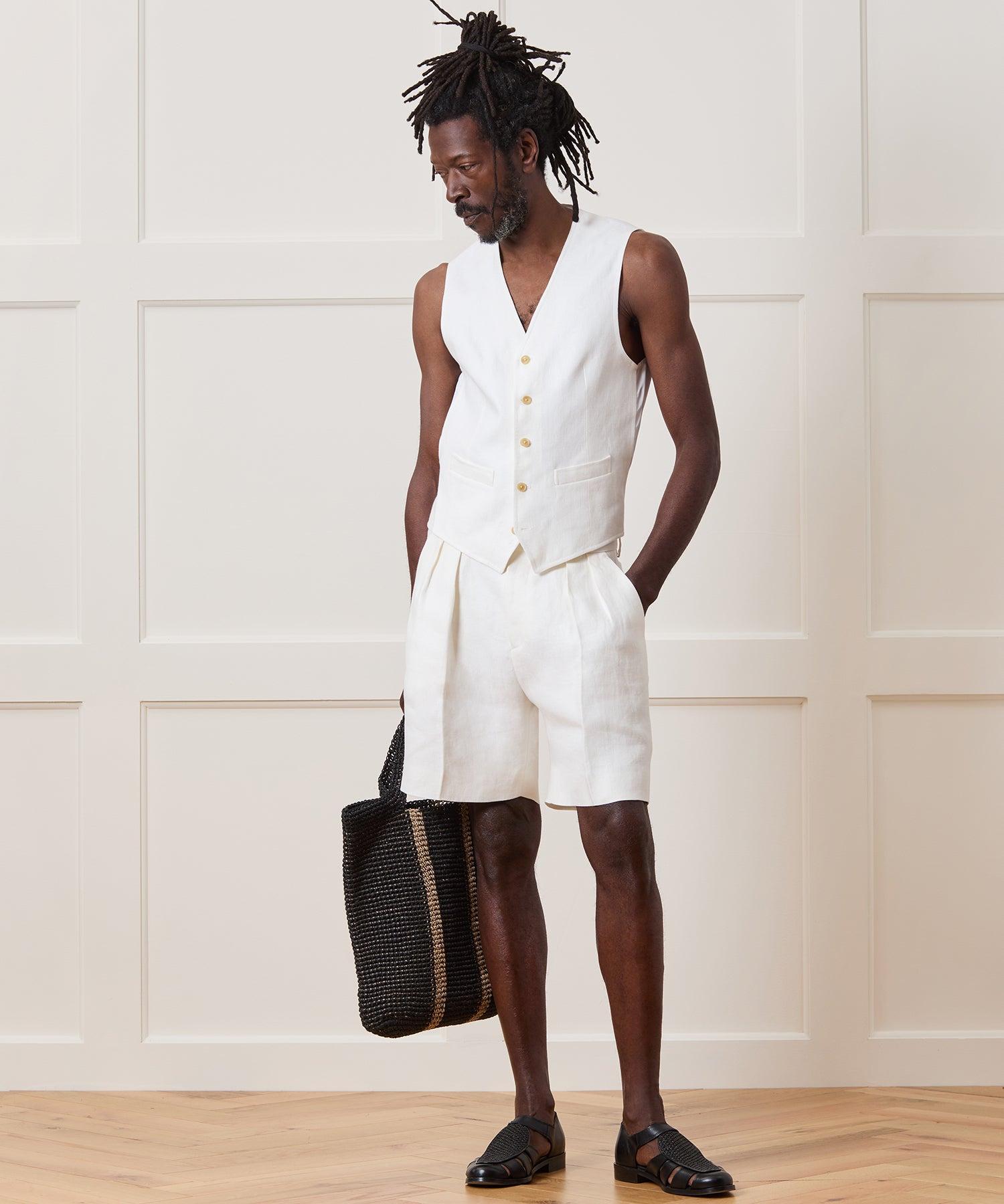 Italian Linen Suit Vest Product Image