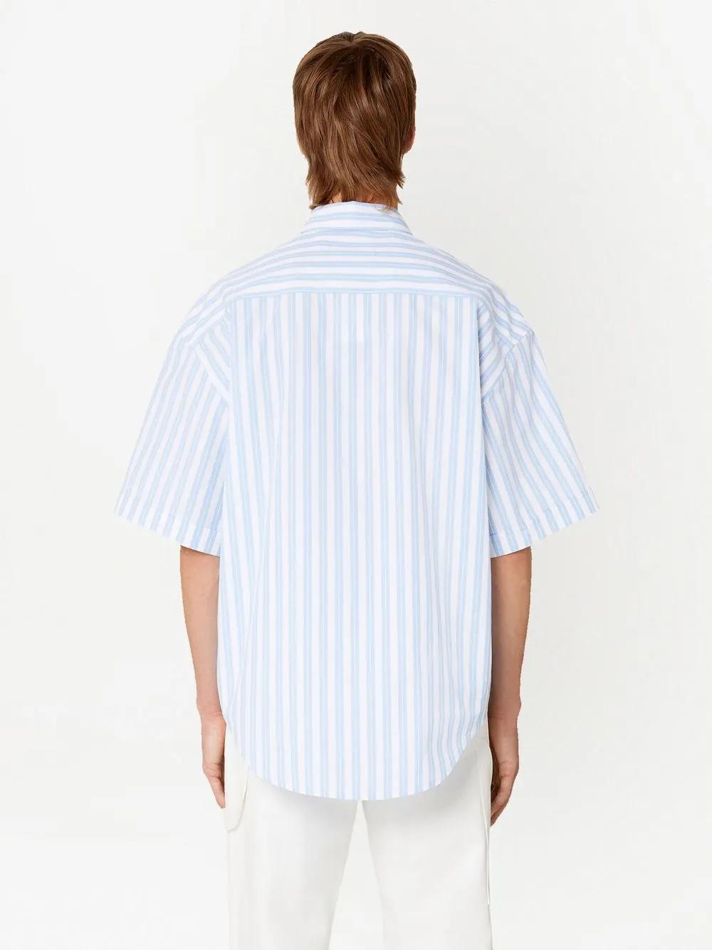 striped short-sleeve shirt Product Image