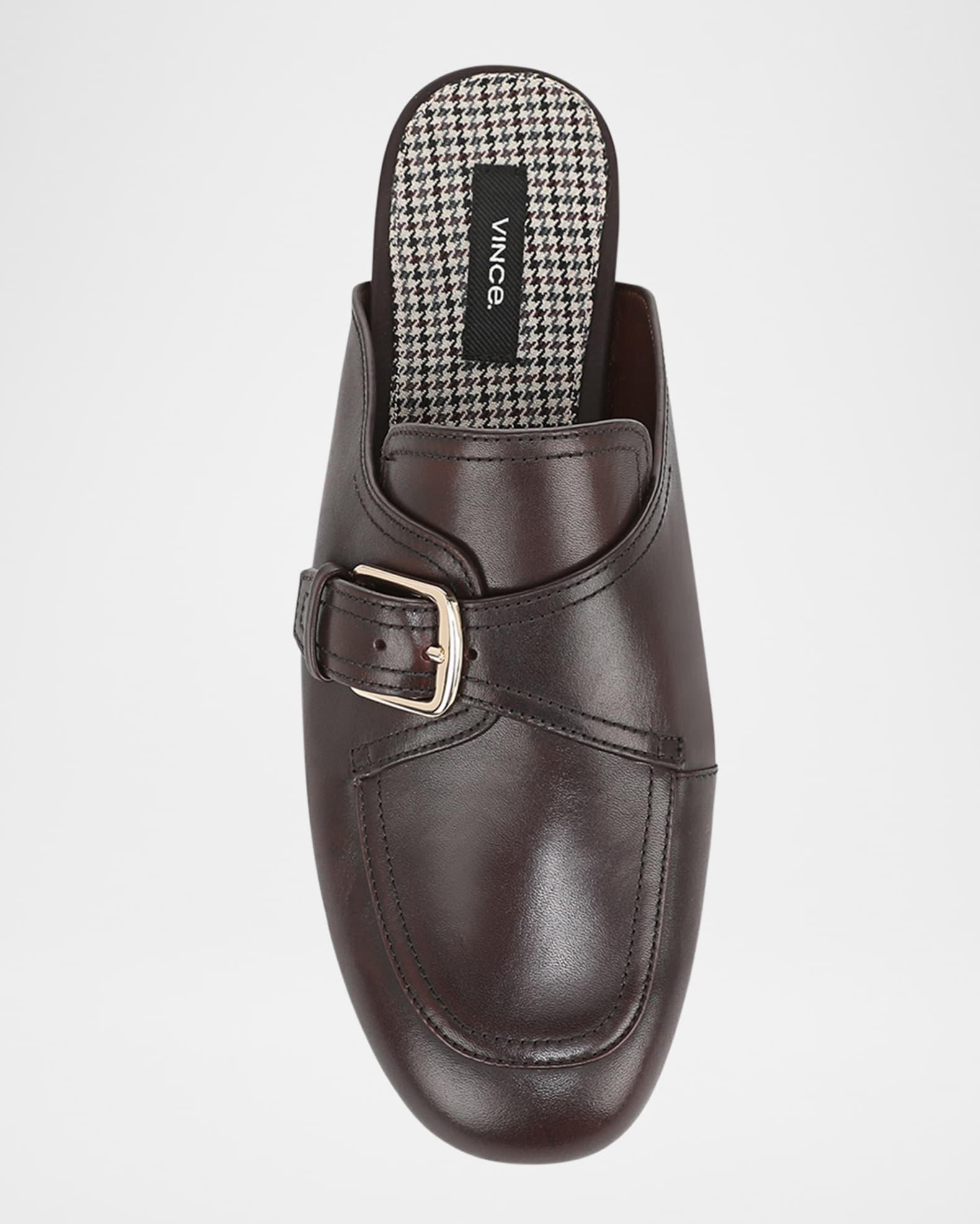 Minetta Leather Buckle Mules Product Image