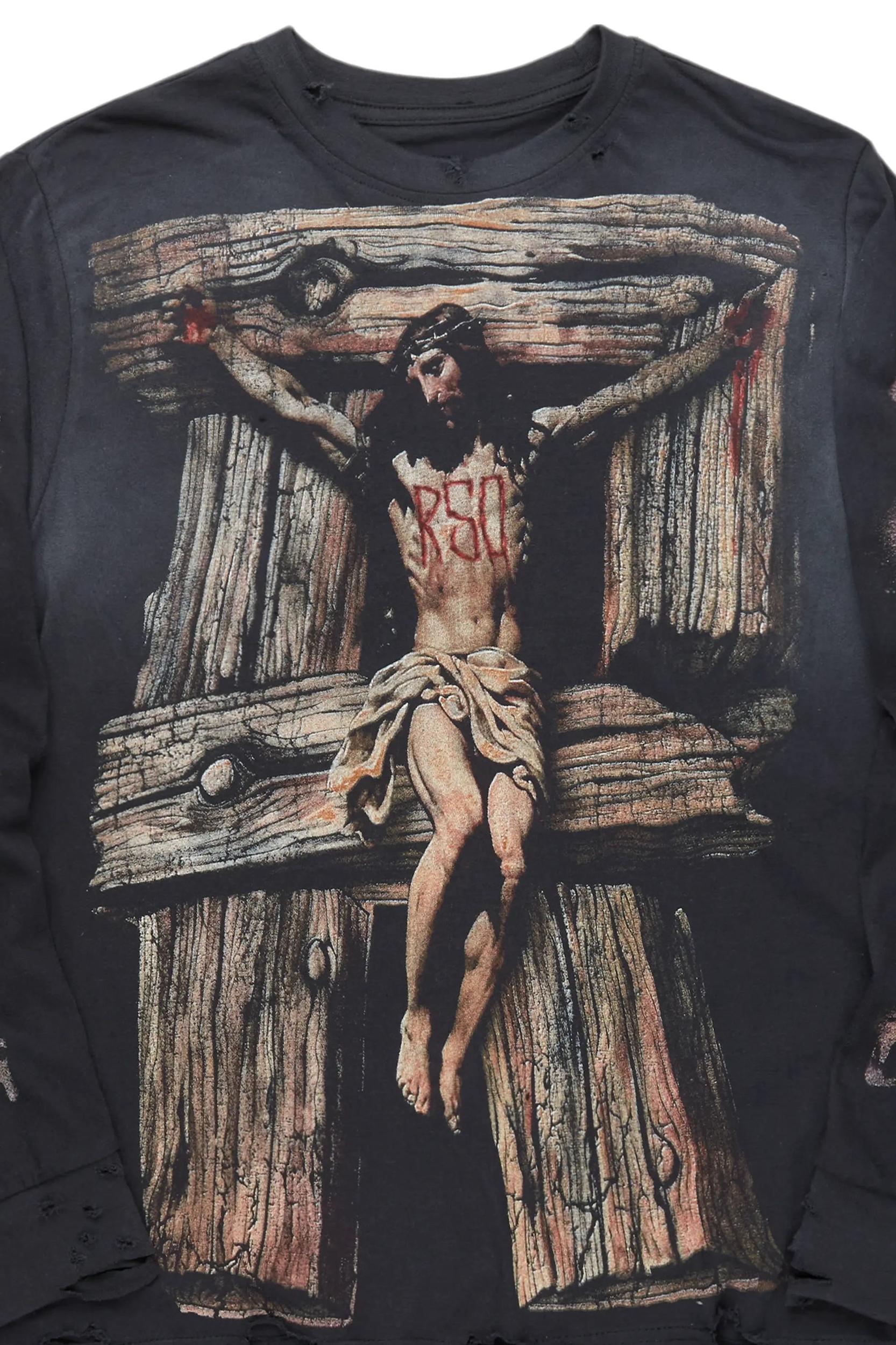 Deadra Black Long Sleeve T-Shirt Female Product Image