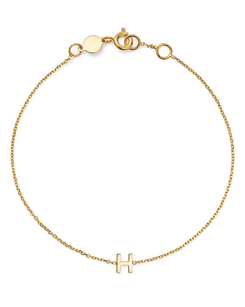 Womens 14K Yellow Gold Initial Charm Bracelet Product Image