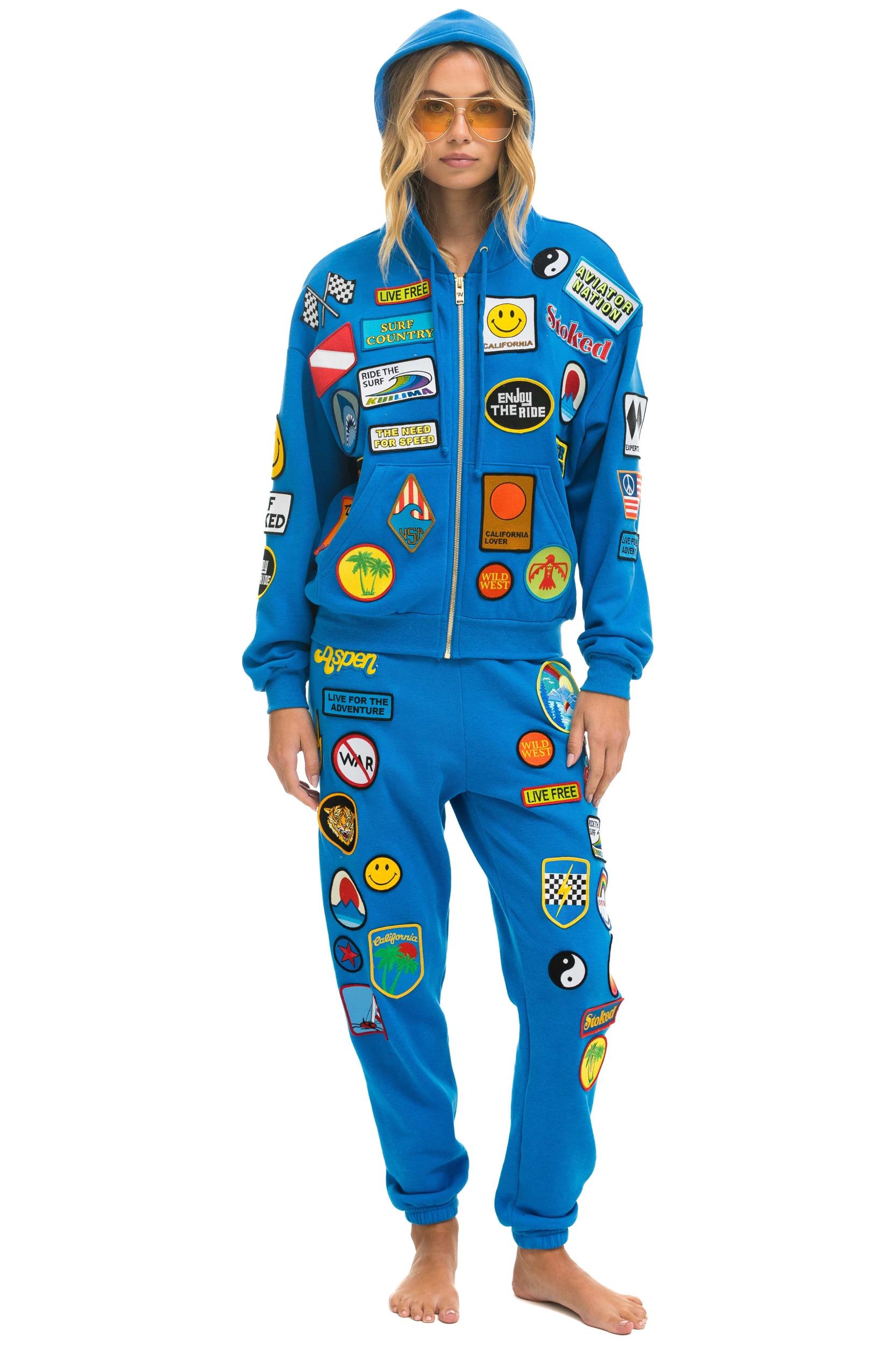 VINTAGE PATCH SWEATPANTS - OCEAN Female Product Image