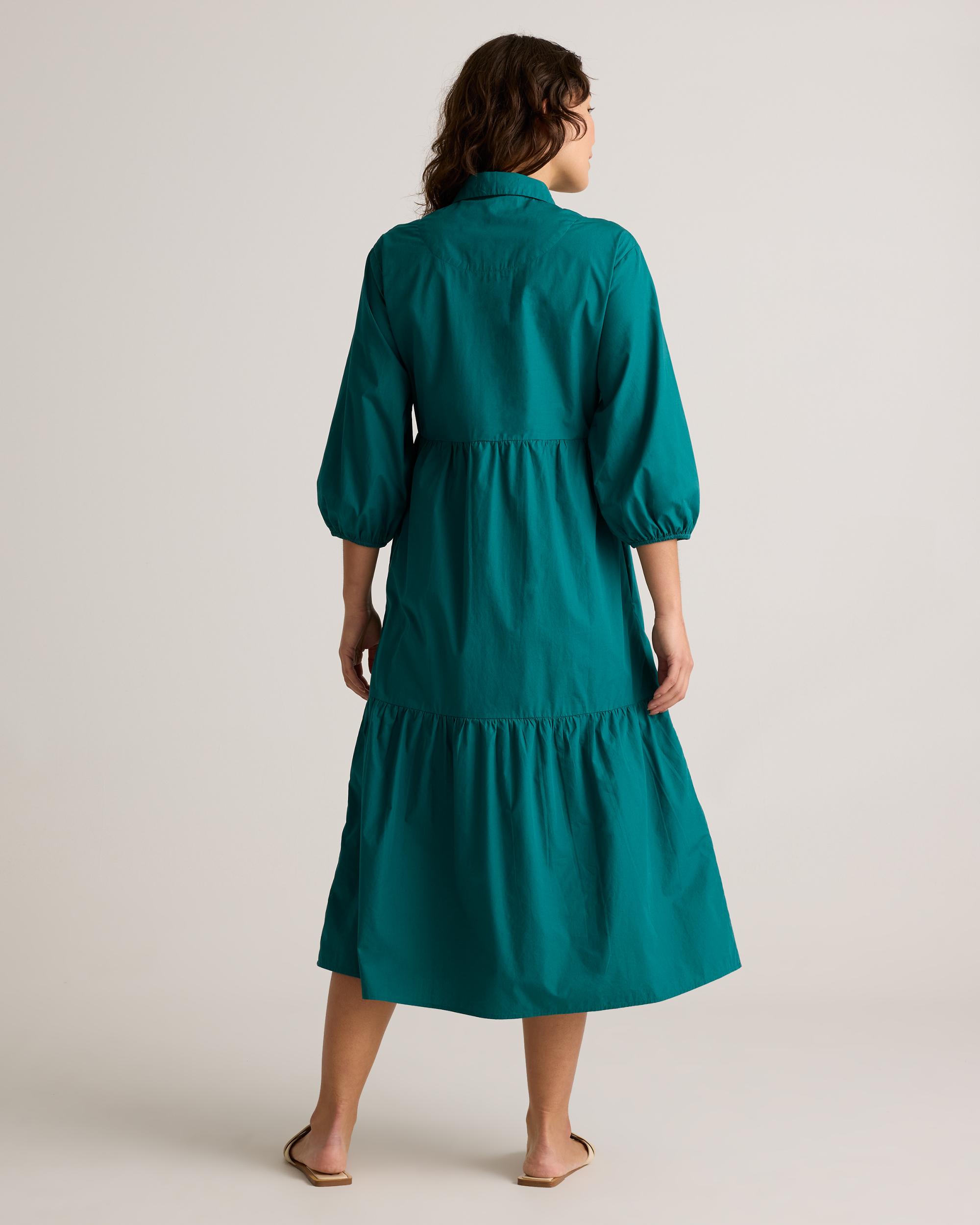 Quince | Women's Poplin Midi Tunic Dress Organic Cotton Product Image