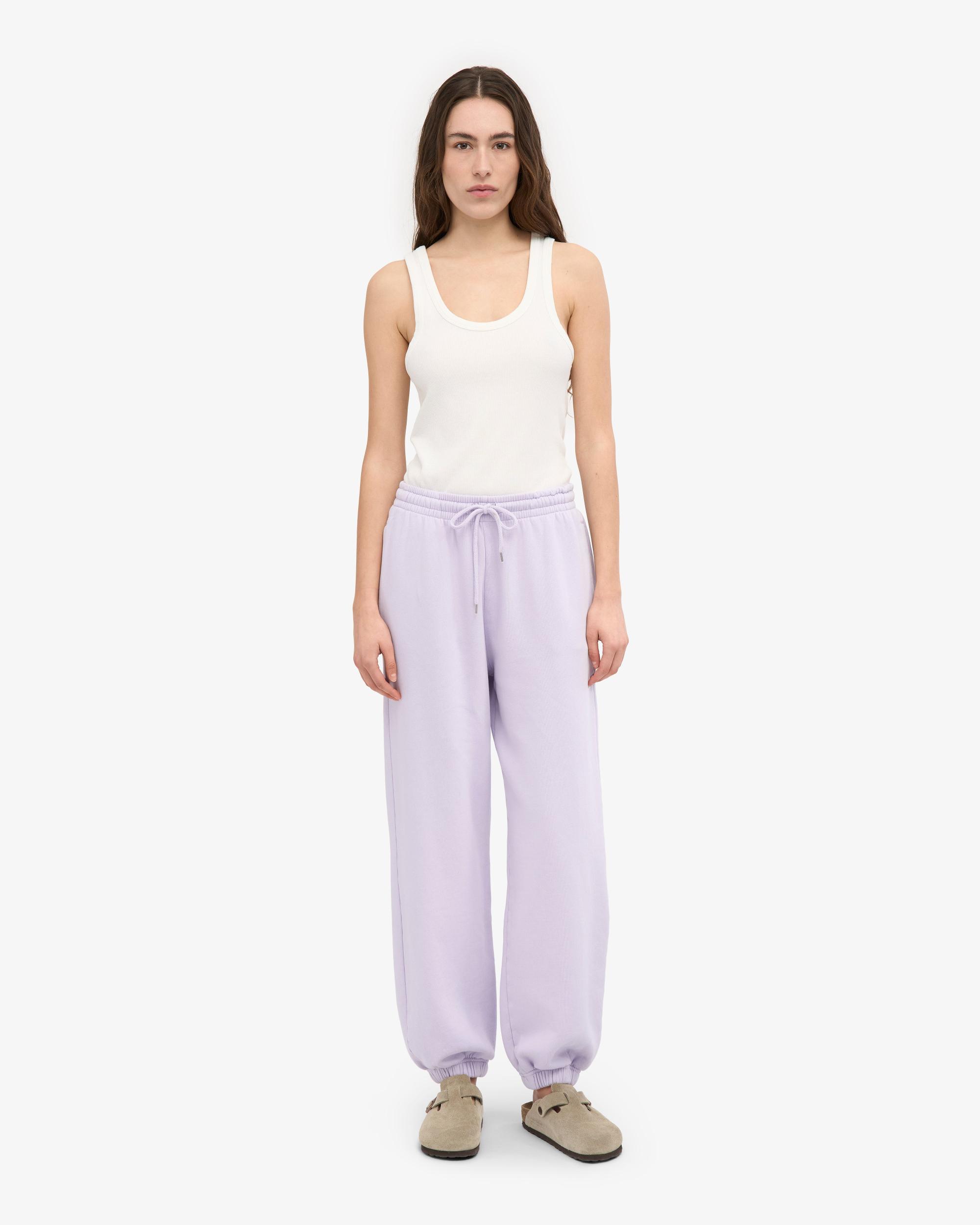 Organic Relaxed Sweatpants - Soft Lavender Product Image