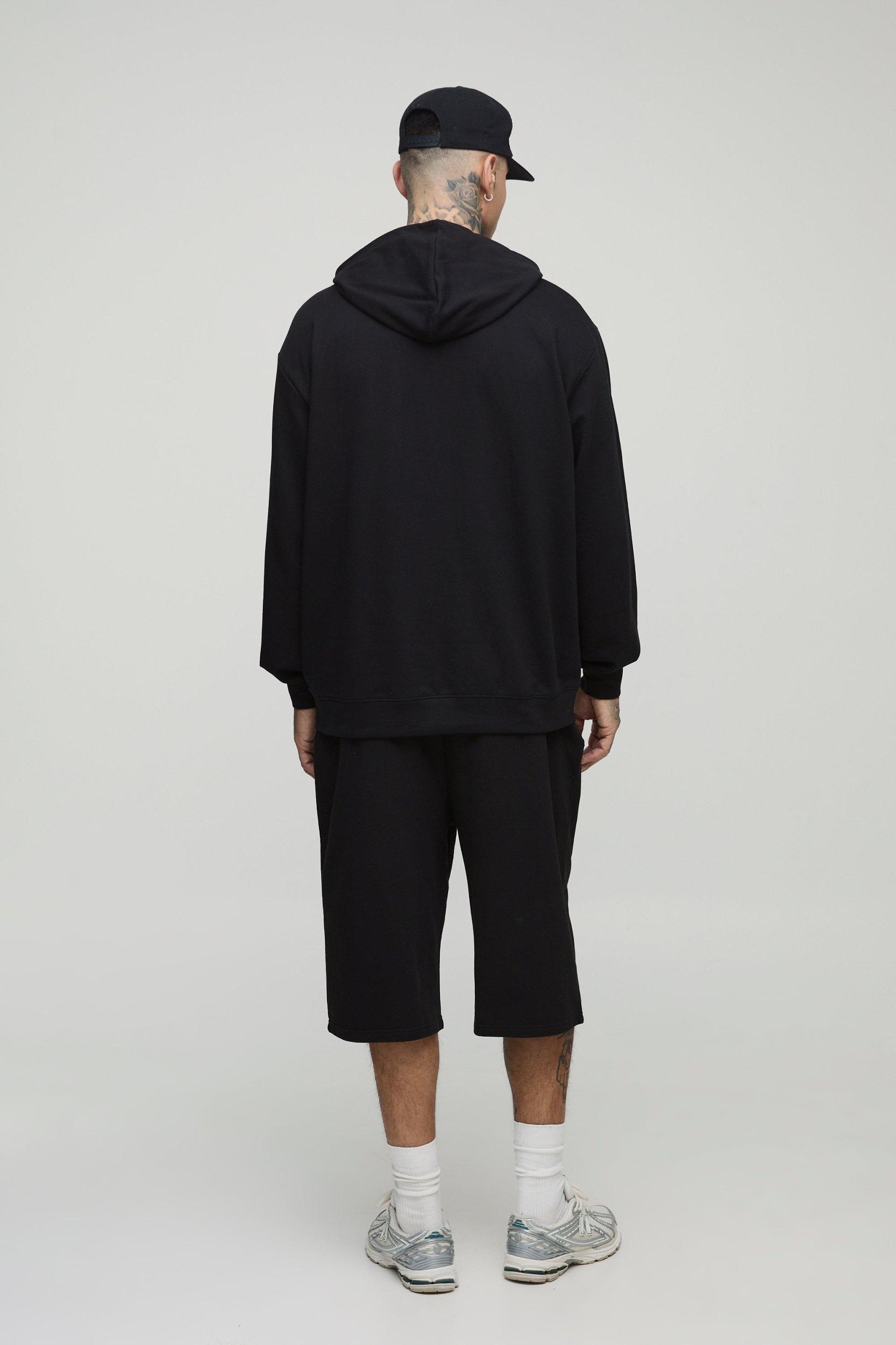 Tall 260GSM Loopback Oversized Fit Basic Hoodie | boohooMAN USA Product Image