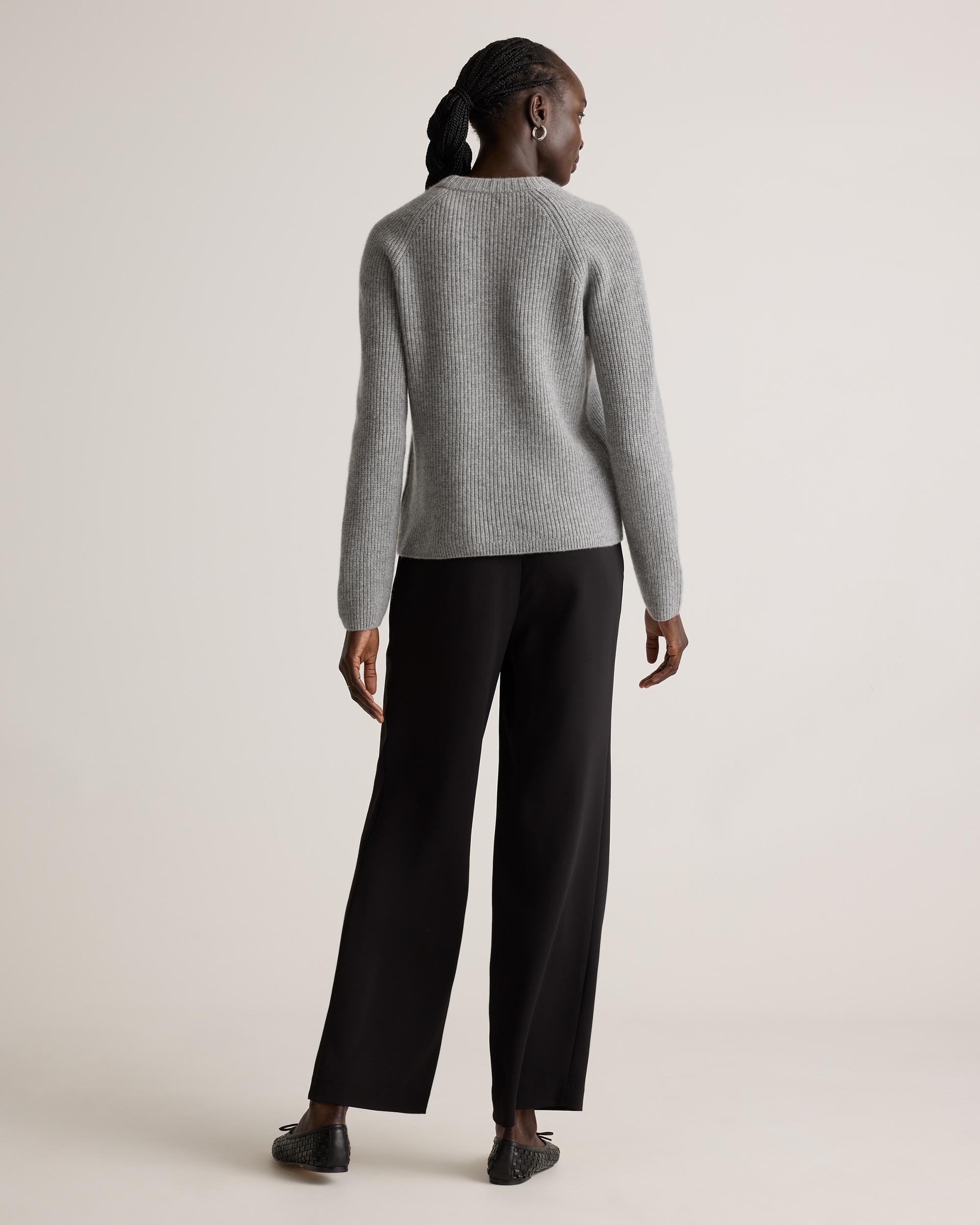 Quince | Women's Mongolian Cashmere Fisherman Crewneck knit Sweater Product Image