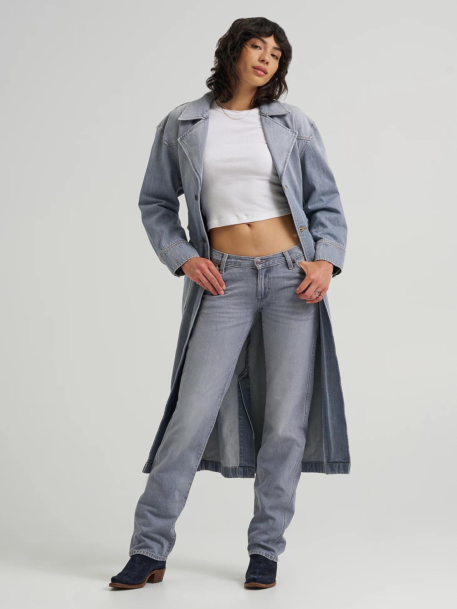 Women's Denim Trench in Haute Haze Product Image