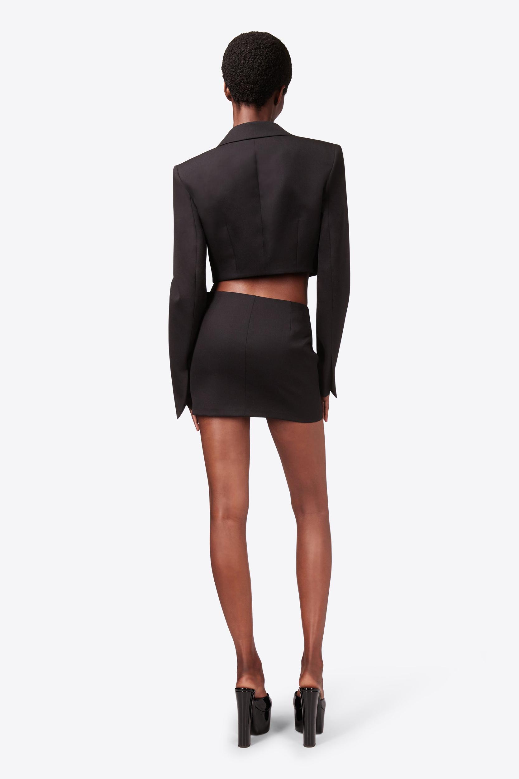 Crystal Brooch Cropped Cardigan Product Image