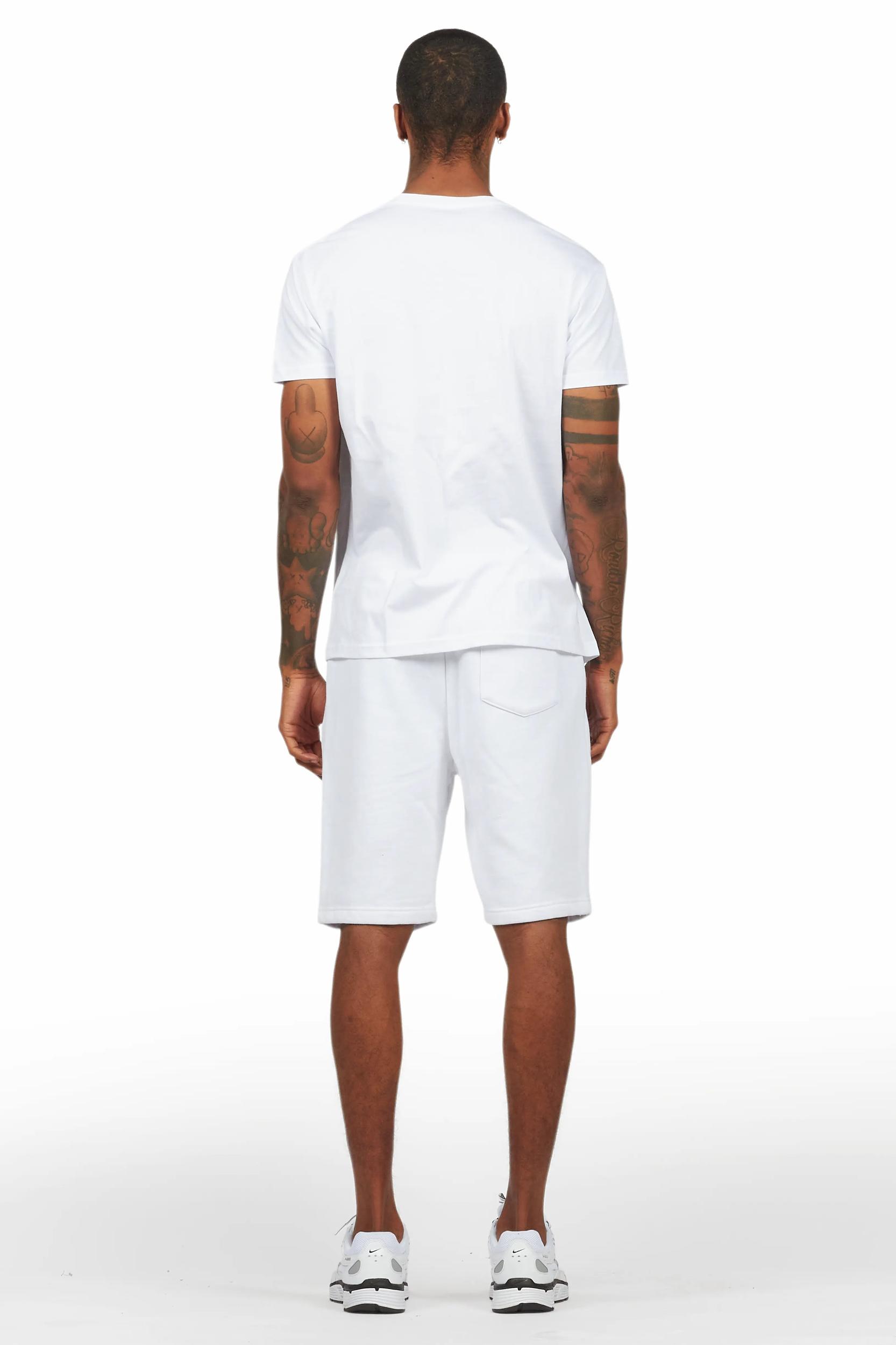 Kastell White/Blue T-Shirt Short Set Male Product Image