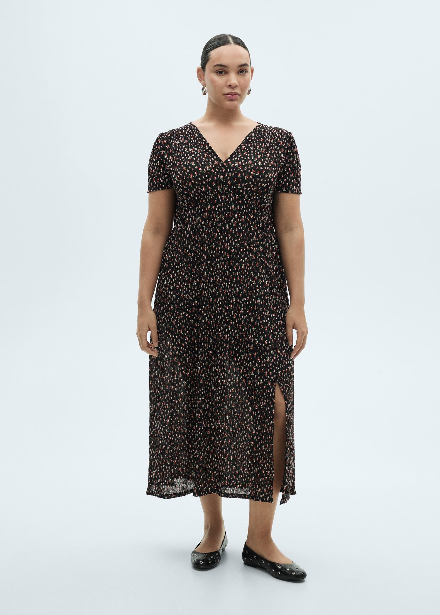 Printed midi-dress - Women | MANGO USA Product Image
