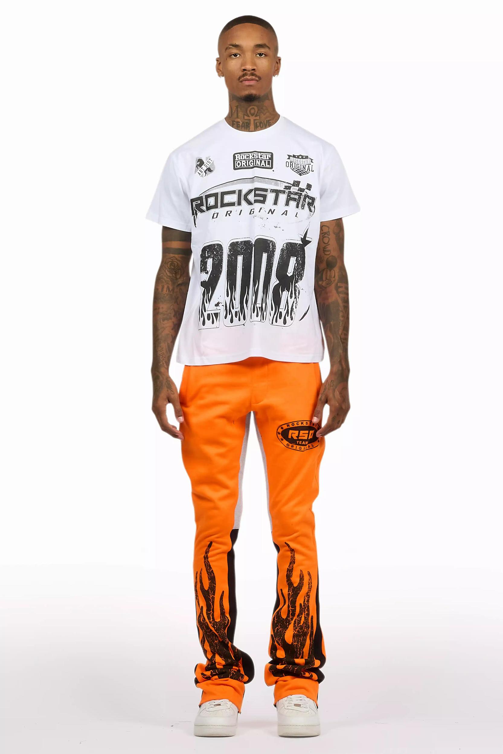 Amos Orange T-Shirt/Stacked Flare Track Set Male Product Image