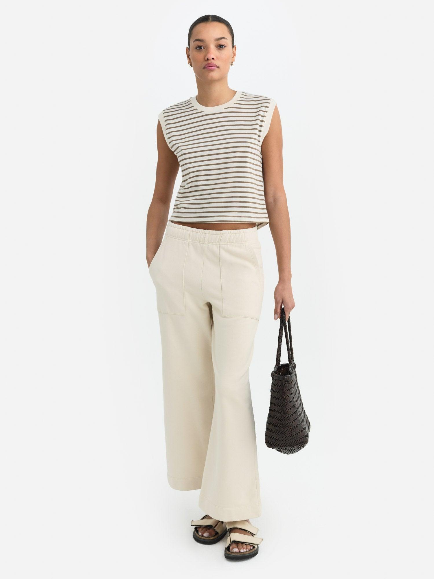 Organic Cotton Striped Muscle Tank Female Product Image