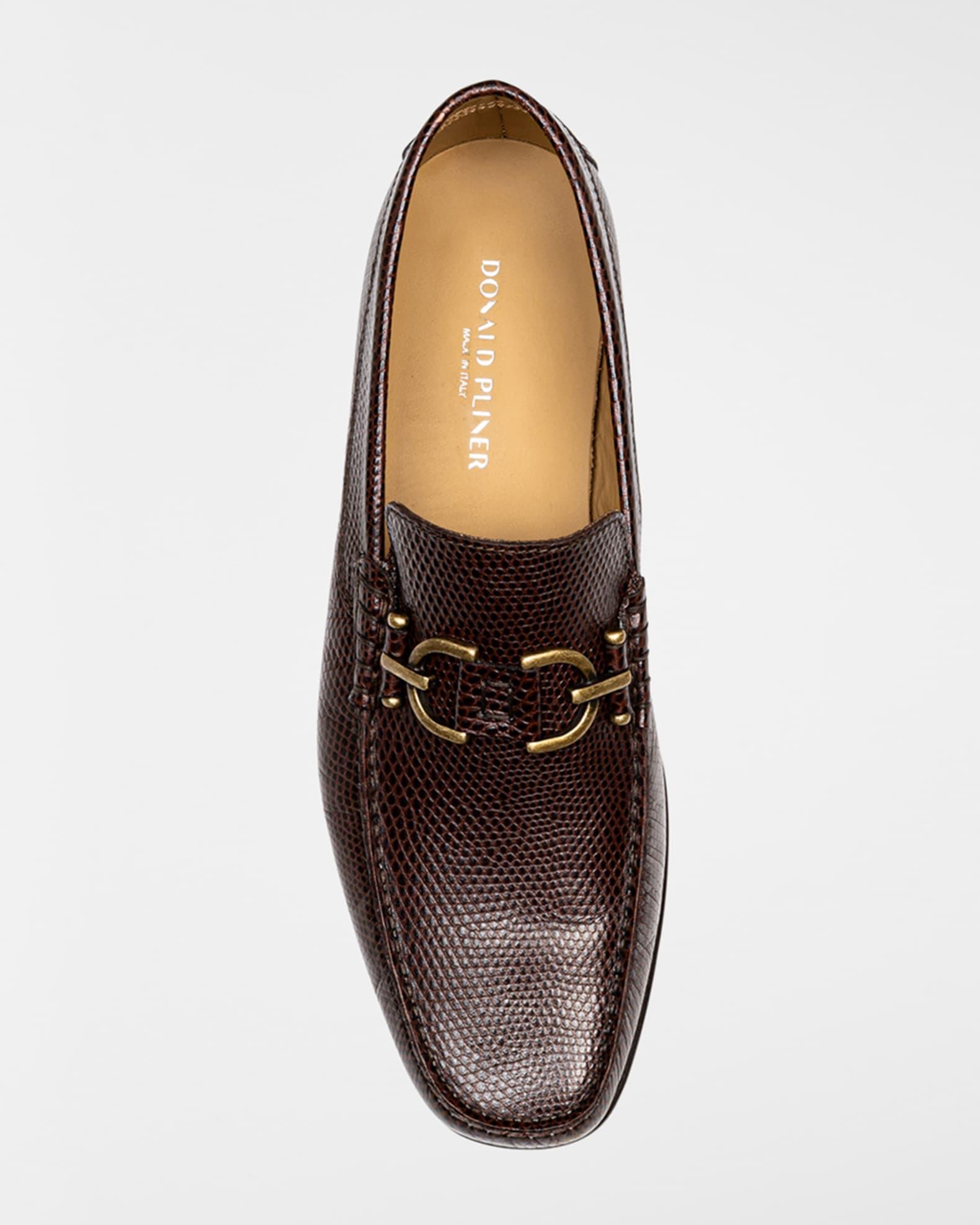 Men's Dacio Lizard-Effect Leather Bit Loafers Product Image