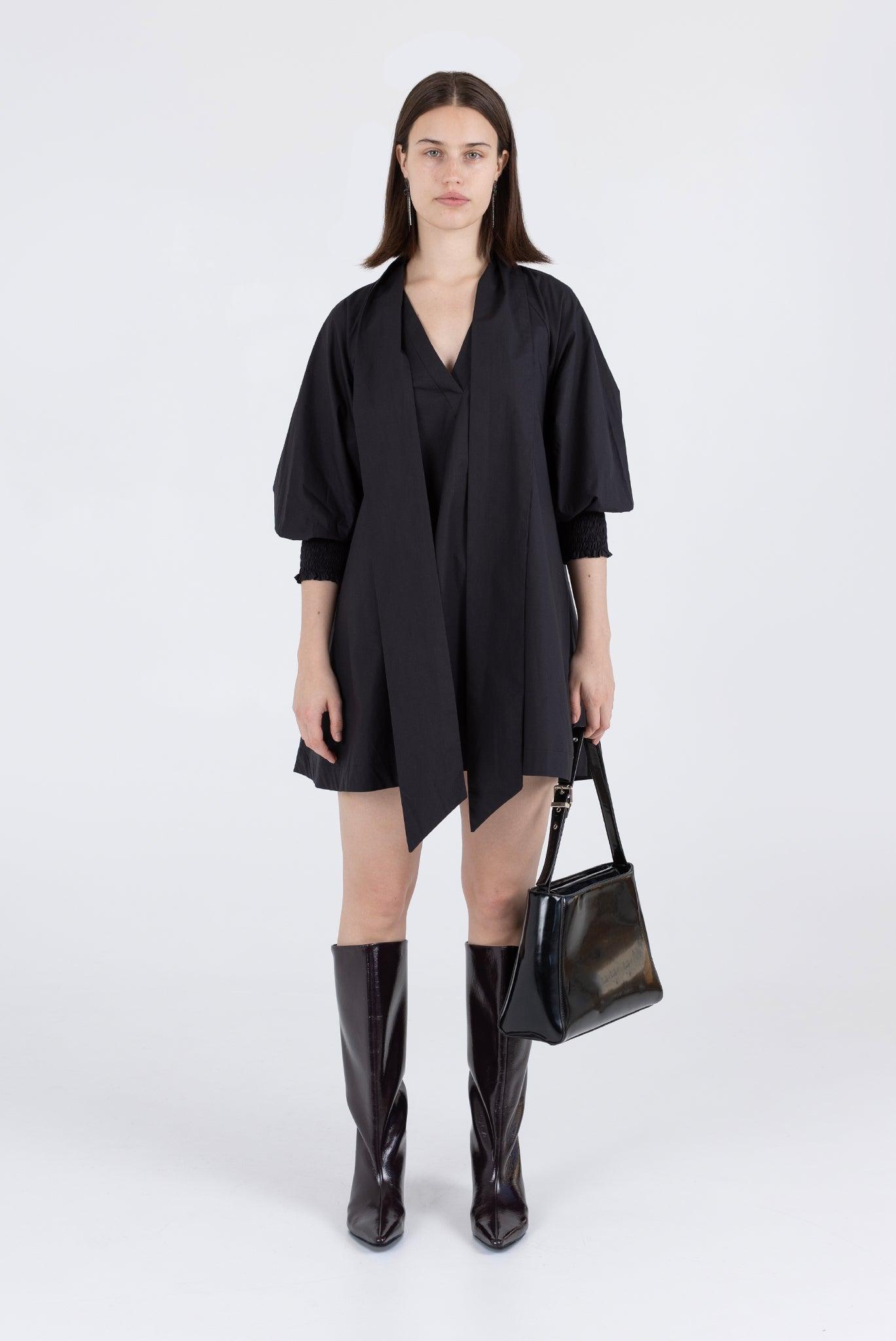 Vee Dress - Licorice Product Image