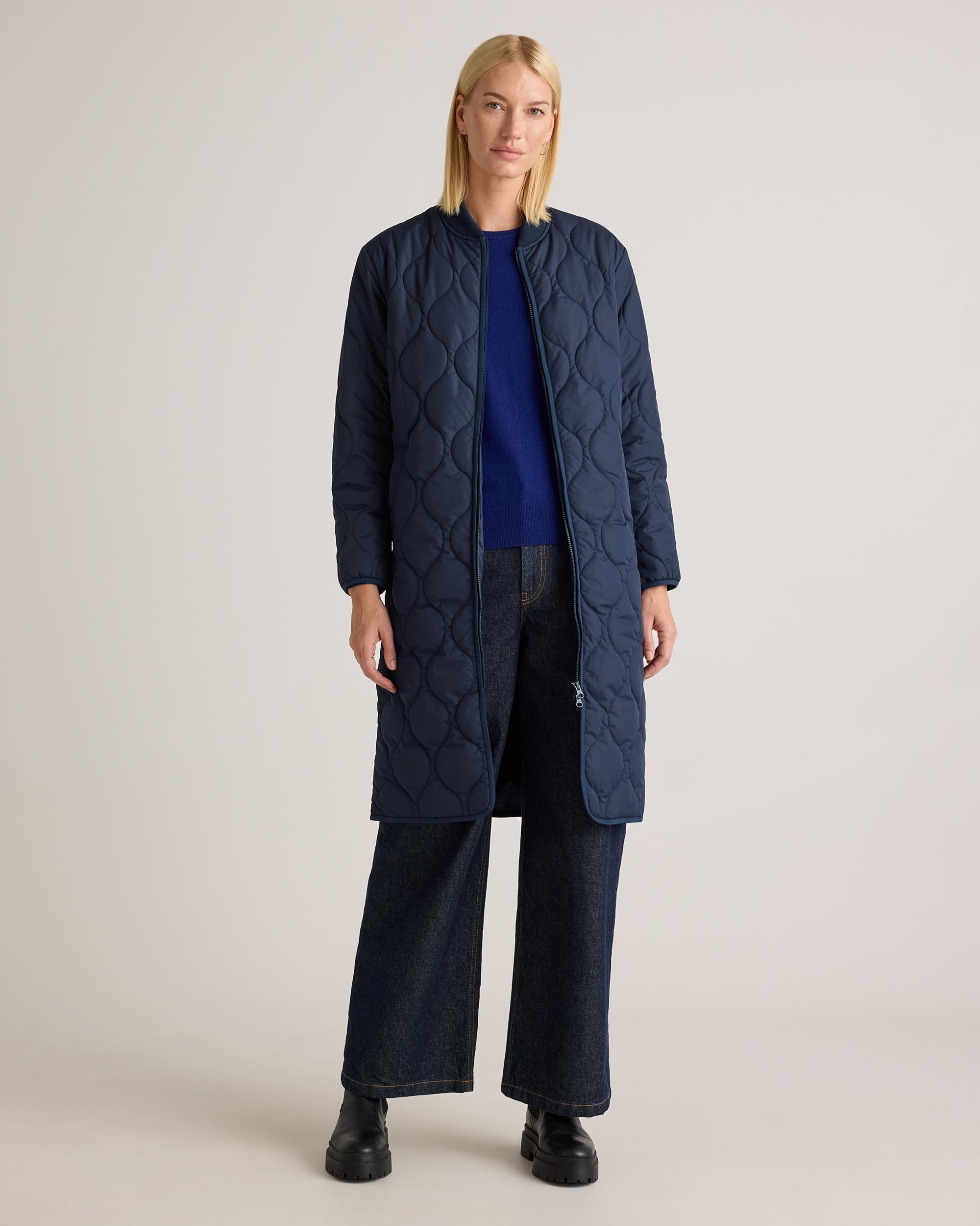 Quince | Women's Featherless Quilted Puffer Long Coat Recycled Polyester Product Image