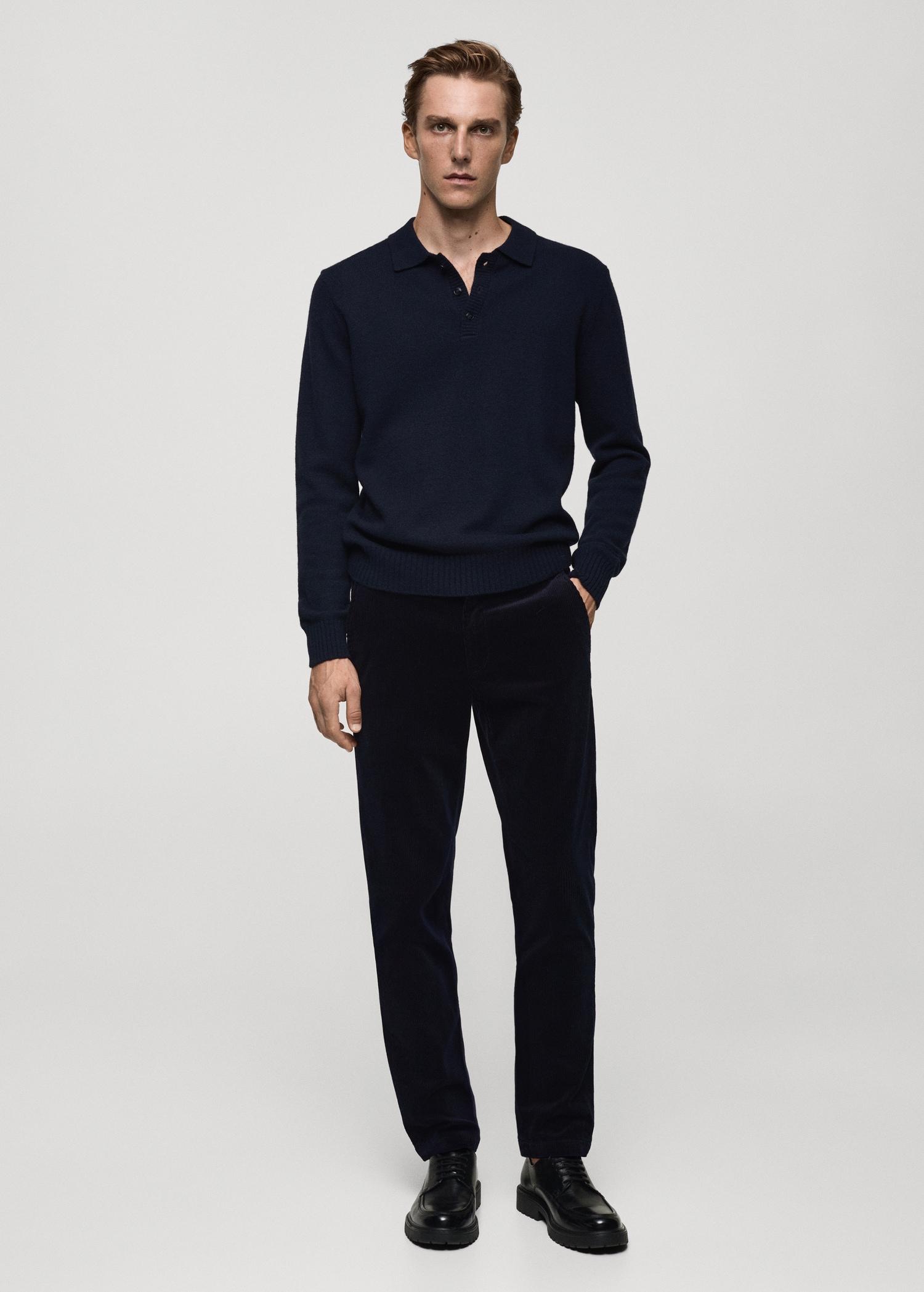 Corduroy slim-fit pants - Men | MANGO USA Product Image
