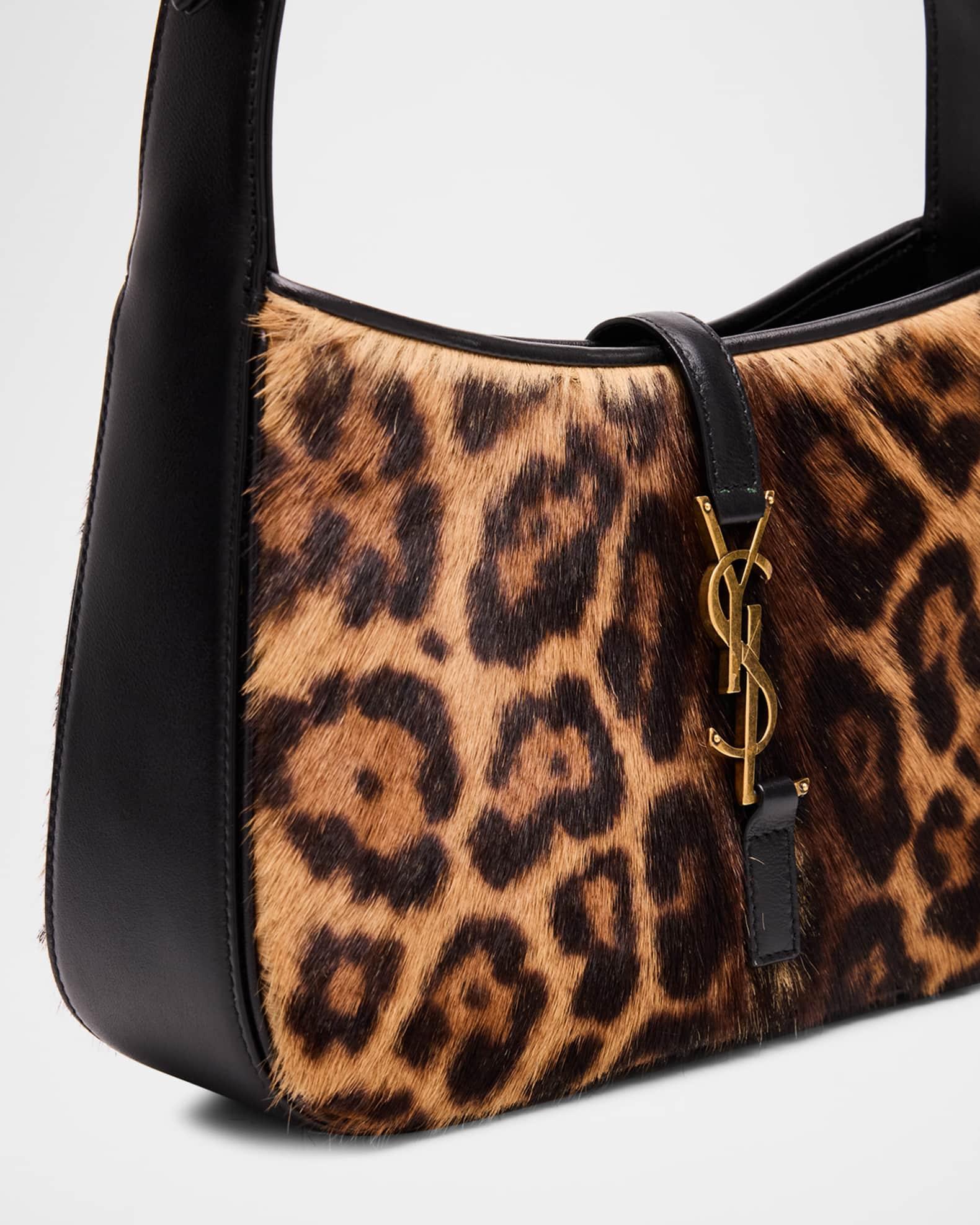 Le 5A7 YSL Shoulder Bag in Leopard-Print Calf Hair Product Image