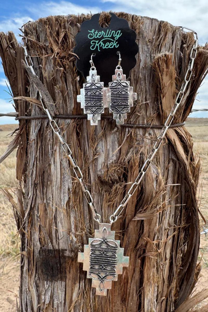 Sterling Kreek Stitched In Aztec Necklace Product Image