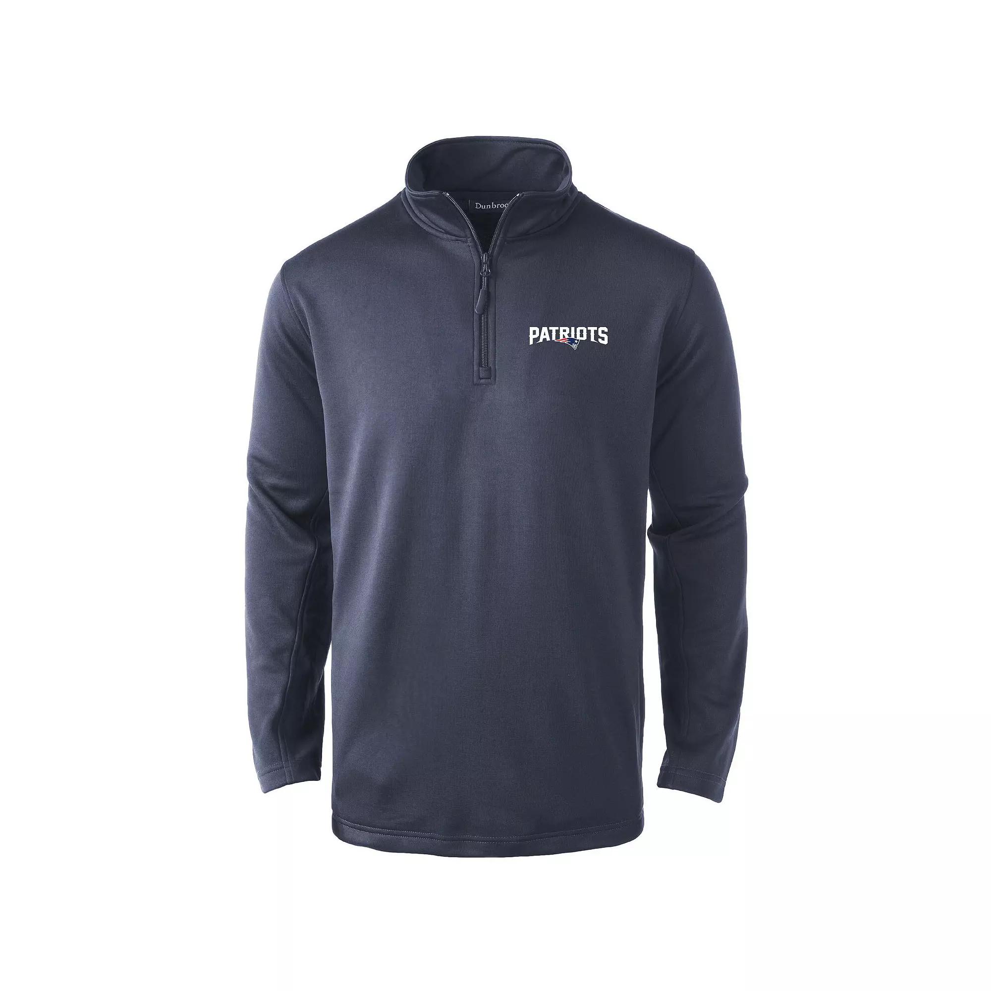 Men's Dunbrooke Navy New England Patriots All-Star Tech Quarter-Zip Top,  Product Image
