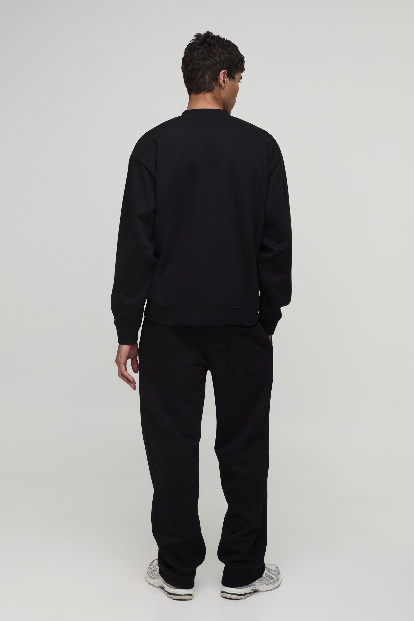 L'Homme Embroidered Oversized Sweat & Sweatpants Tracksuit | boohooMAN USA Product Image