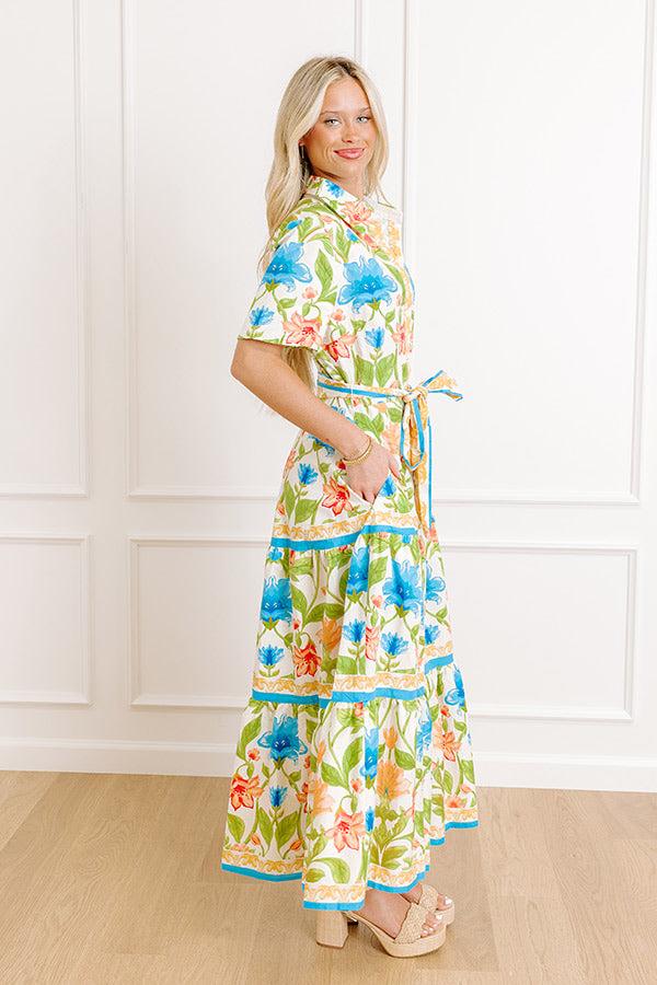 Blossom Avenue Button Down Midi Dress Product Image
