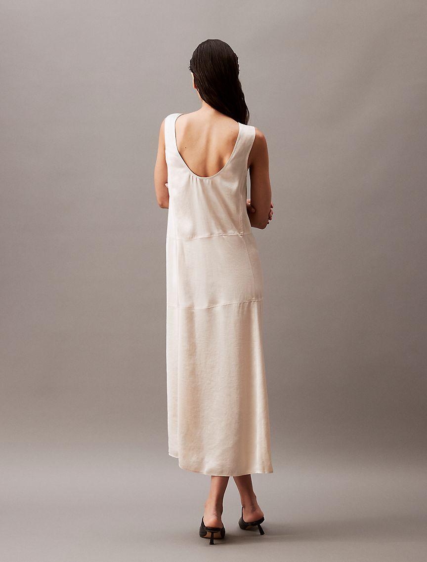 Crushed Satin Maxi Dress Product Image