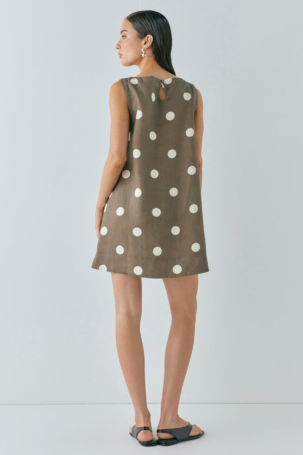 Aftersun Linen Mini Dress Spot Product Image