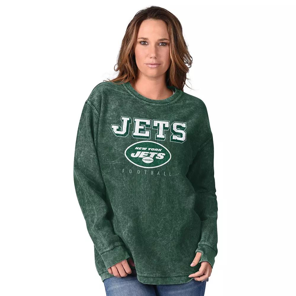 Women's G-III 4Her by Carl Banks Green New York Jets Comfy Cord Pullover Sweatshirt,  Product Image
