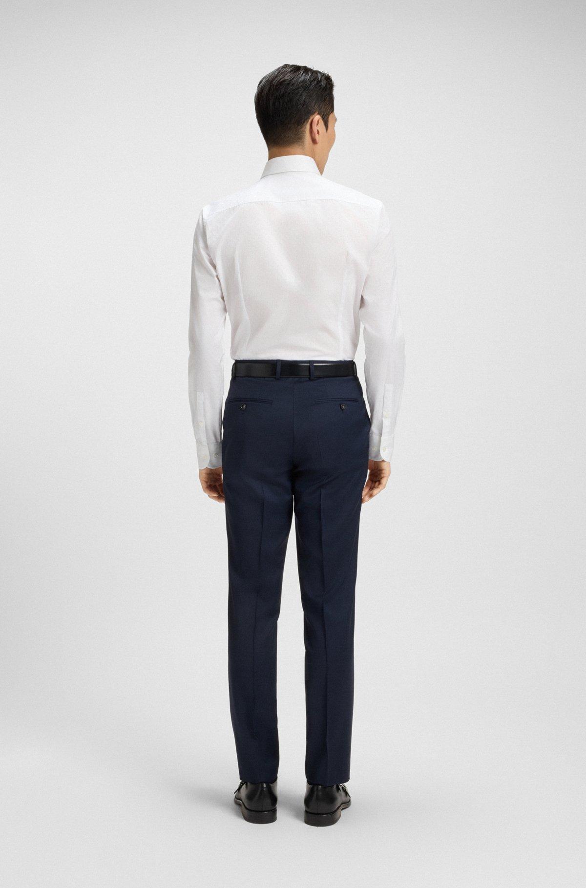 Slim-fit shirt in Italian cotton with jacquard monograms Product Image