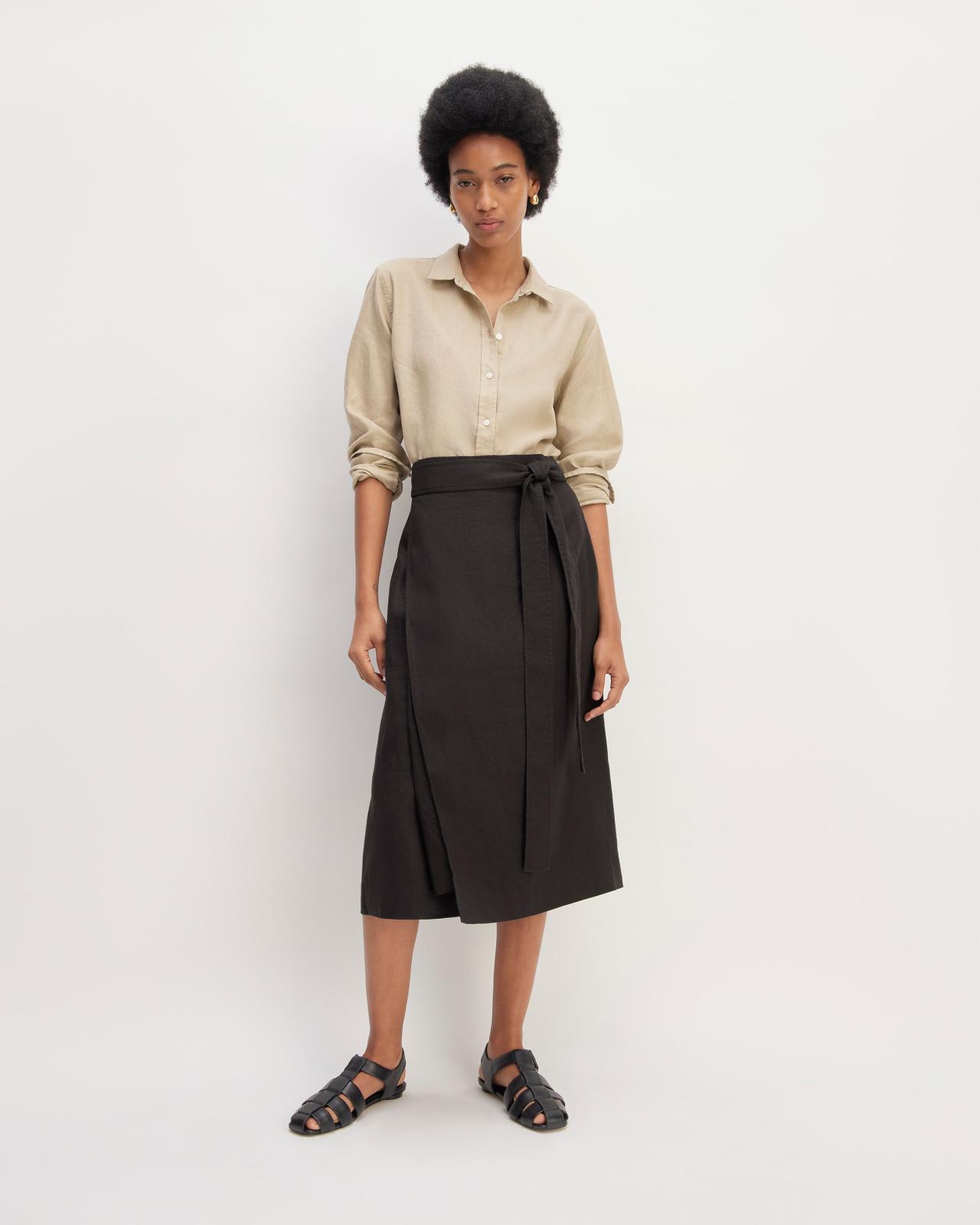 The Linen Wrap Skirt Product Image