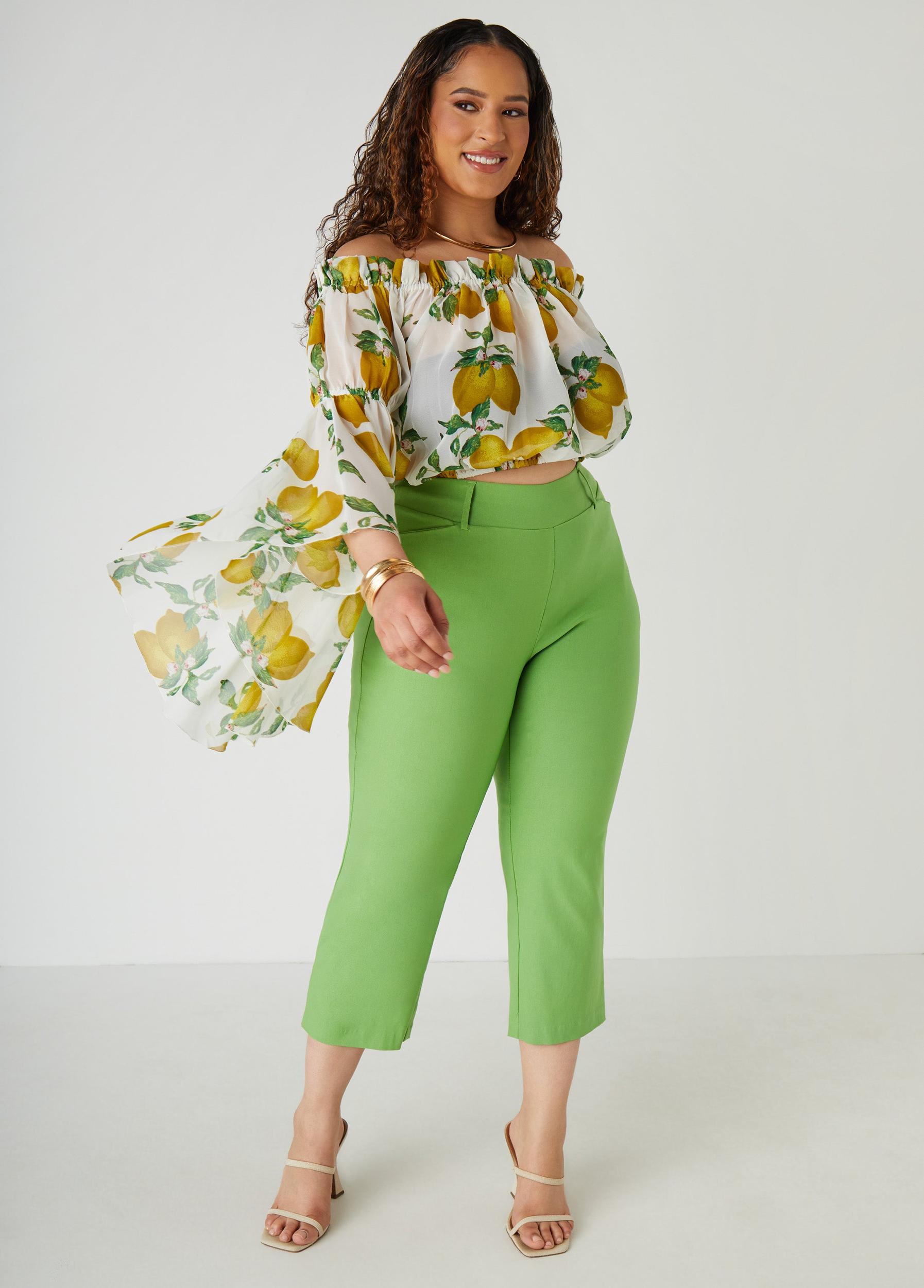 Off The Shoulder Lemon Print Top Product Image