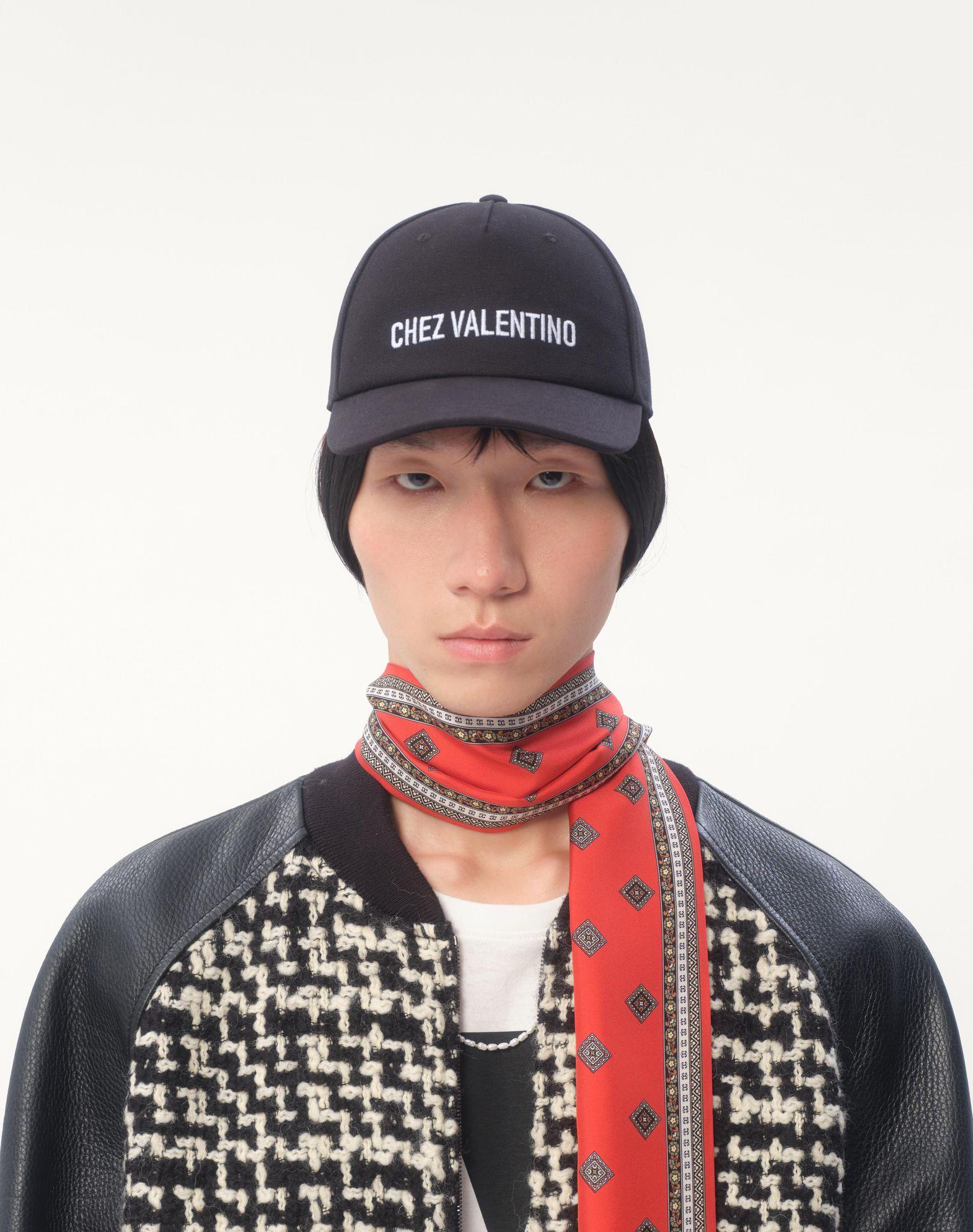 Chez Valentino Cotton Baseball Cap With Embroidery Product Image