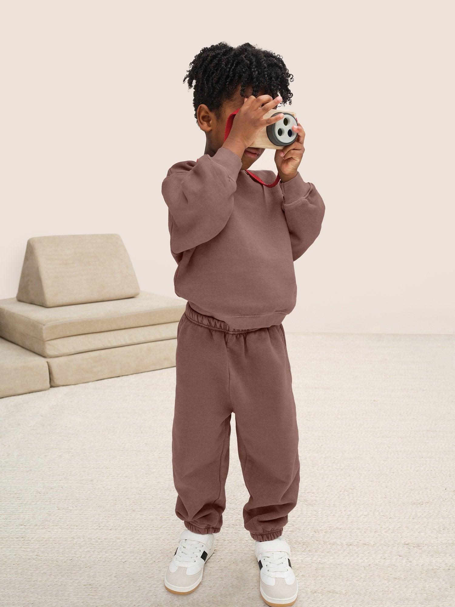 Men's Organic Fleece Crew Neck Sweatshirt Male Product Image