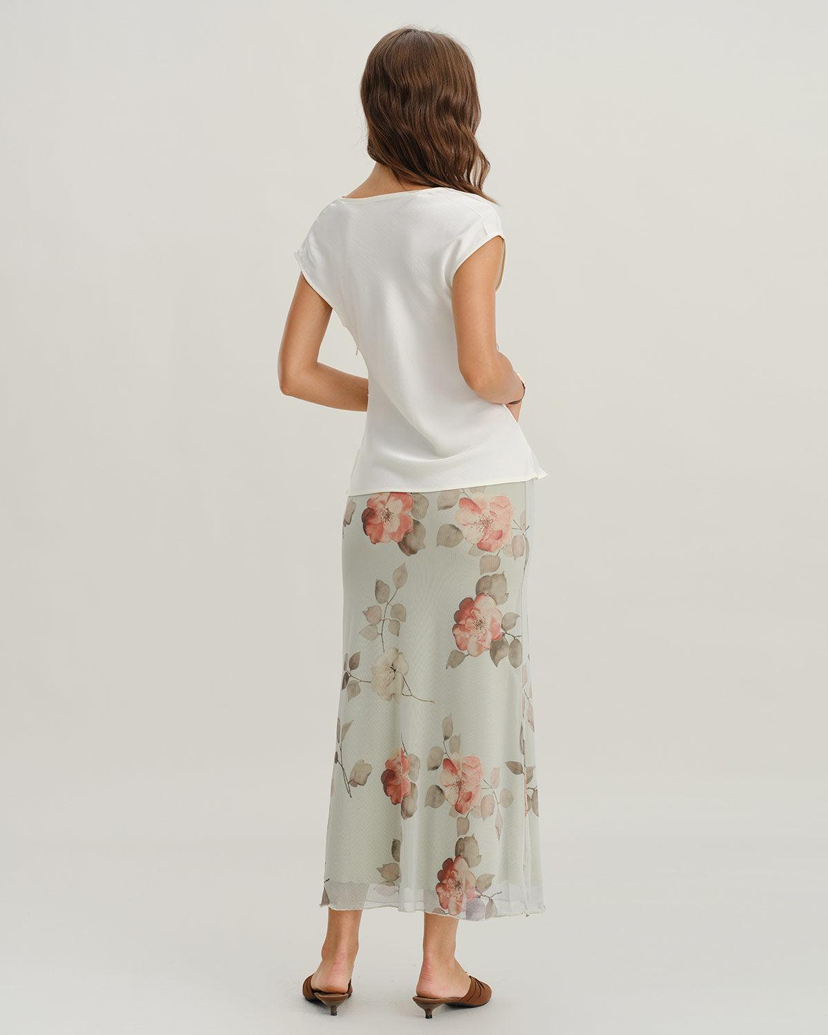 Apricot Cowl Neck Loose Tee Product Image