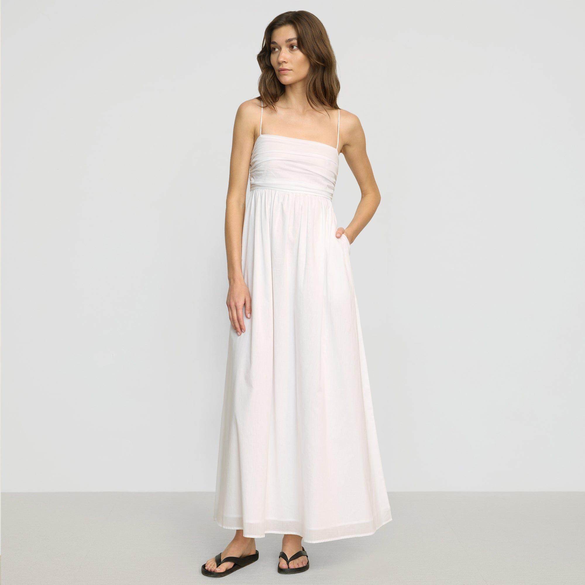 Aurora Ruched Organic Cotton Maxi Dress Product Image