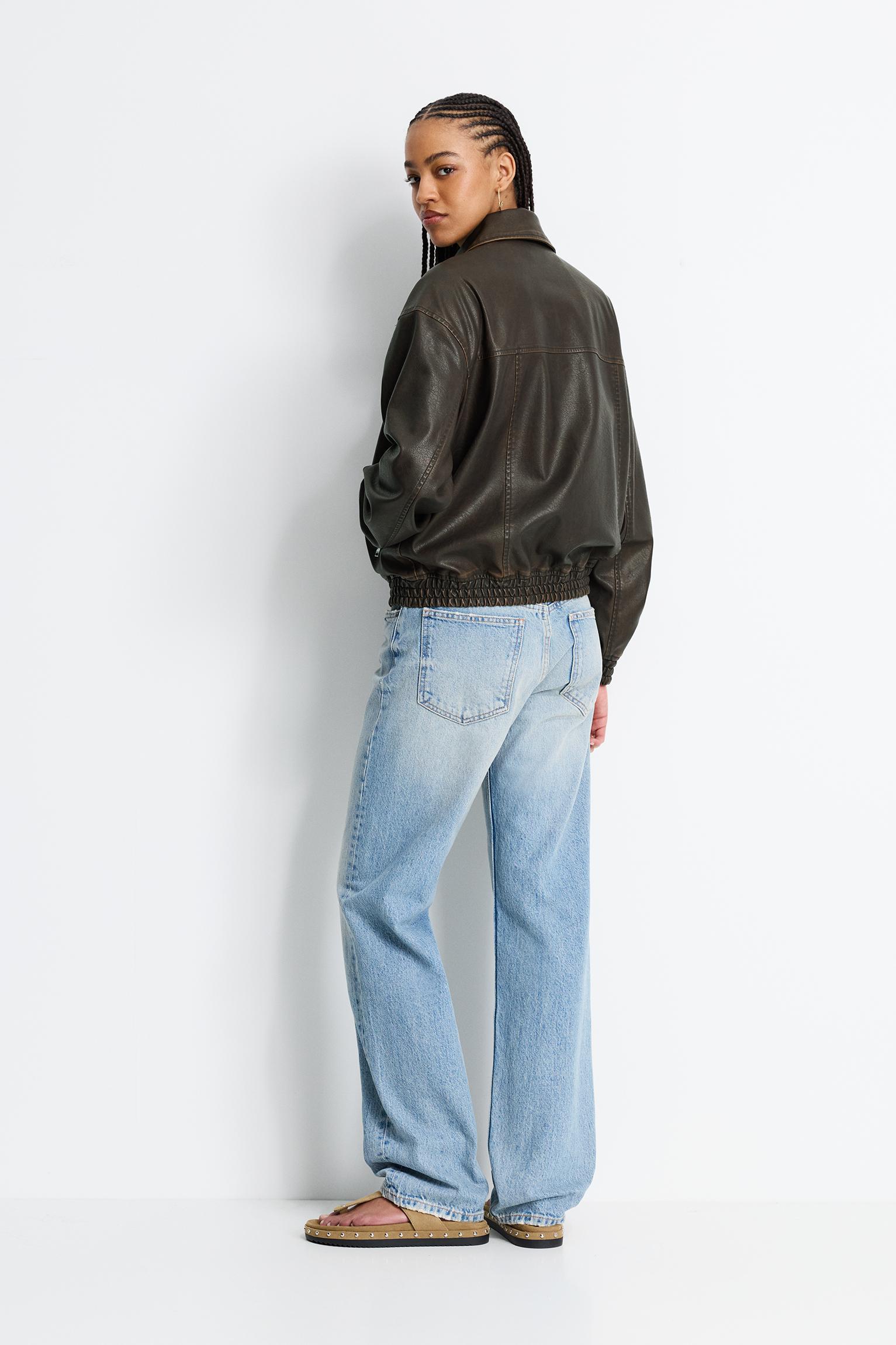 Faux leather bomber jacket Product Image