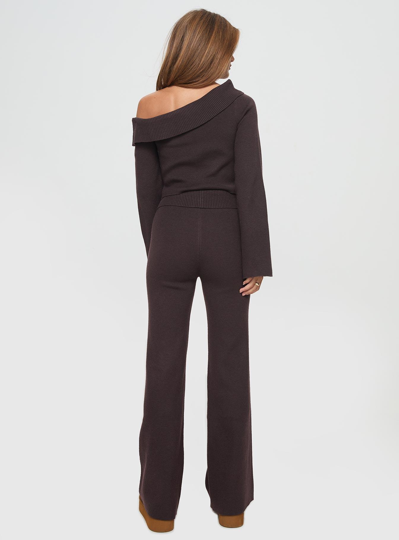 Try Me Knit Pants Chocolate Product Image