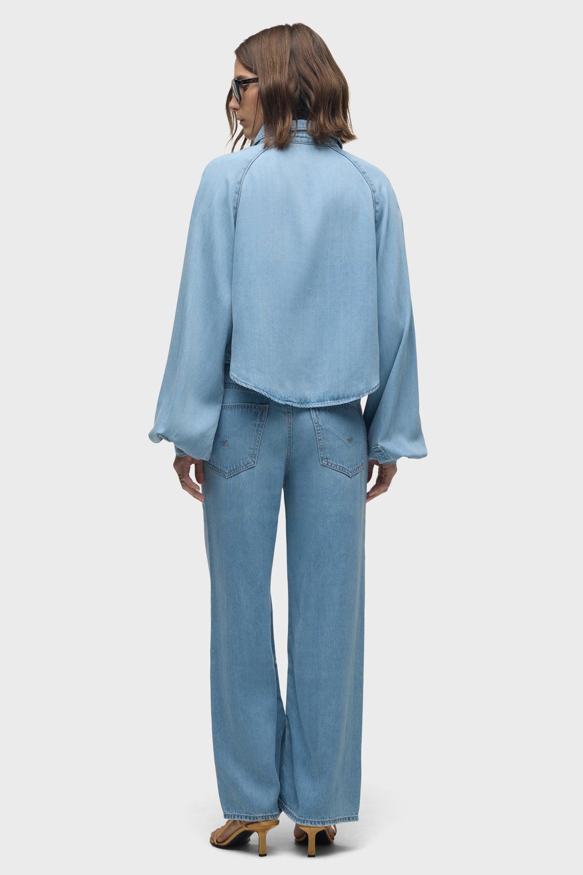 Raglan Balloon Sleeve Button Down Female Product Image