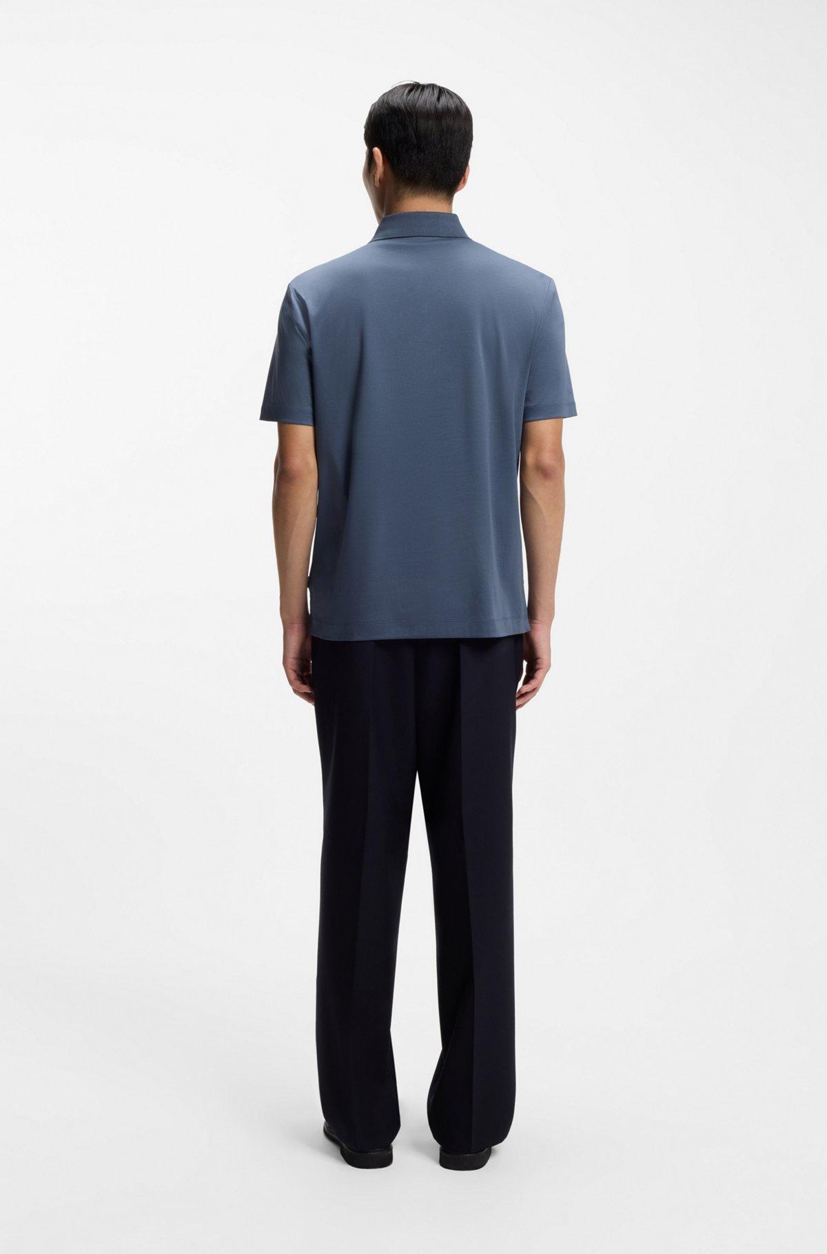 Monogram-jacquard polo shirt in cotton Product Image