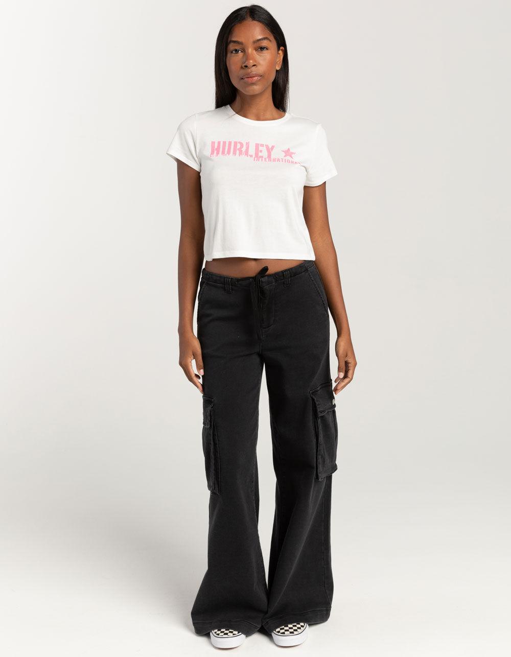 HURLEY Cadet Womens Baby Tee - WHITE Product Image