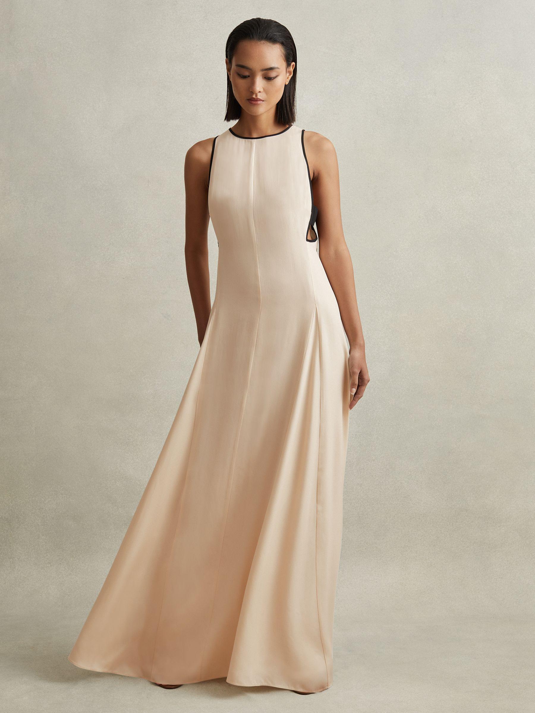 Cut-Out Maxi Dress in White Product Image