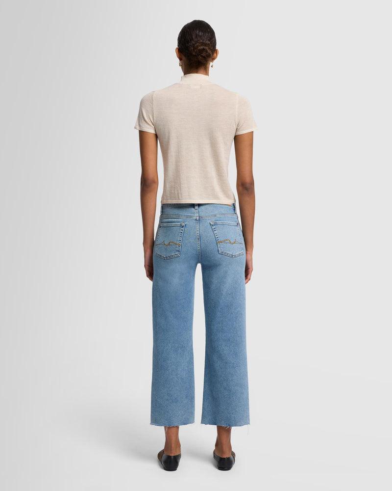 Cashmere Mock Neck Short Sleeve Sweater Product Image