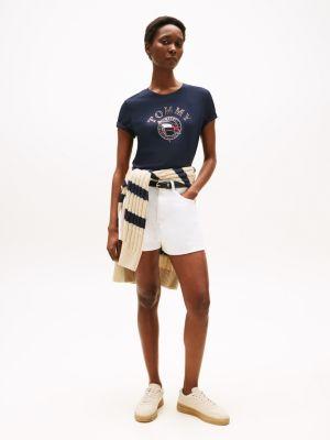 Embroidered Wavy Flag Logo T-Shirt Product Image