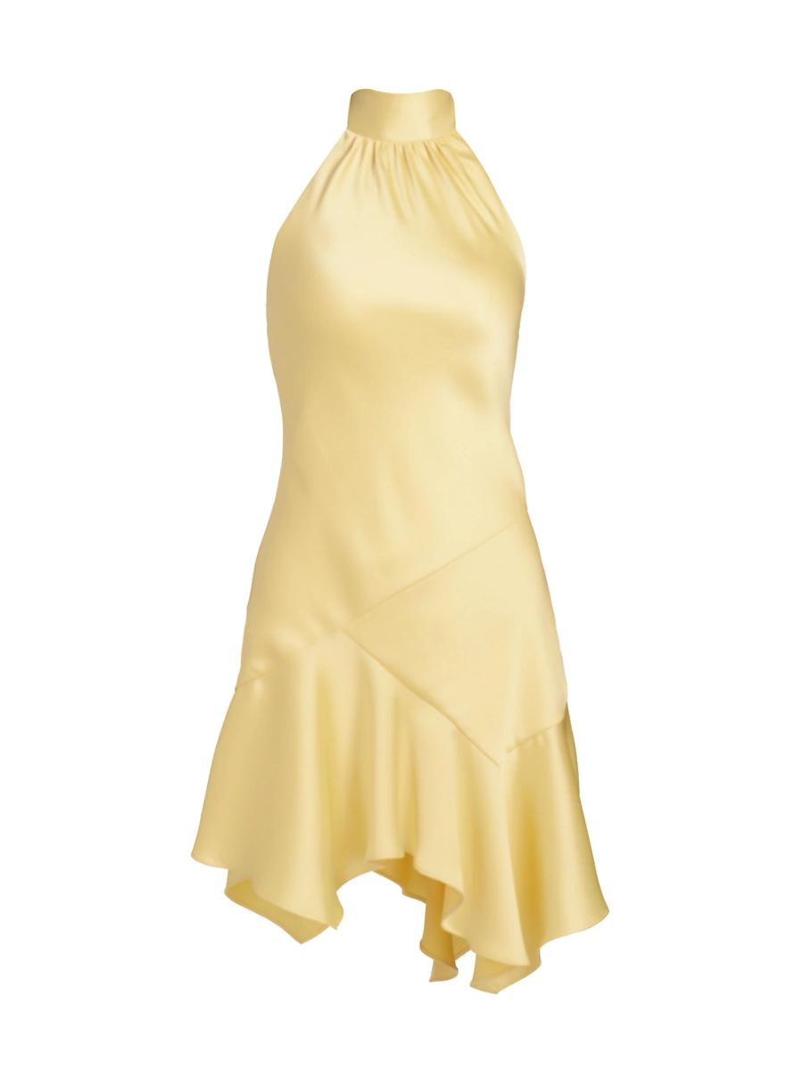 Womens Nari Satin Halter Minidress Product Image