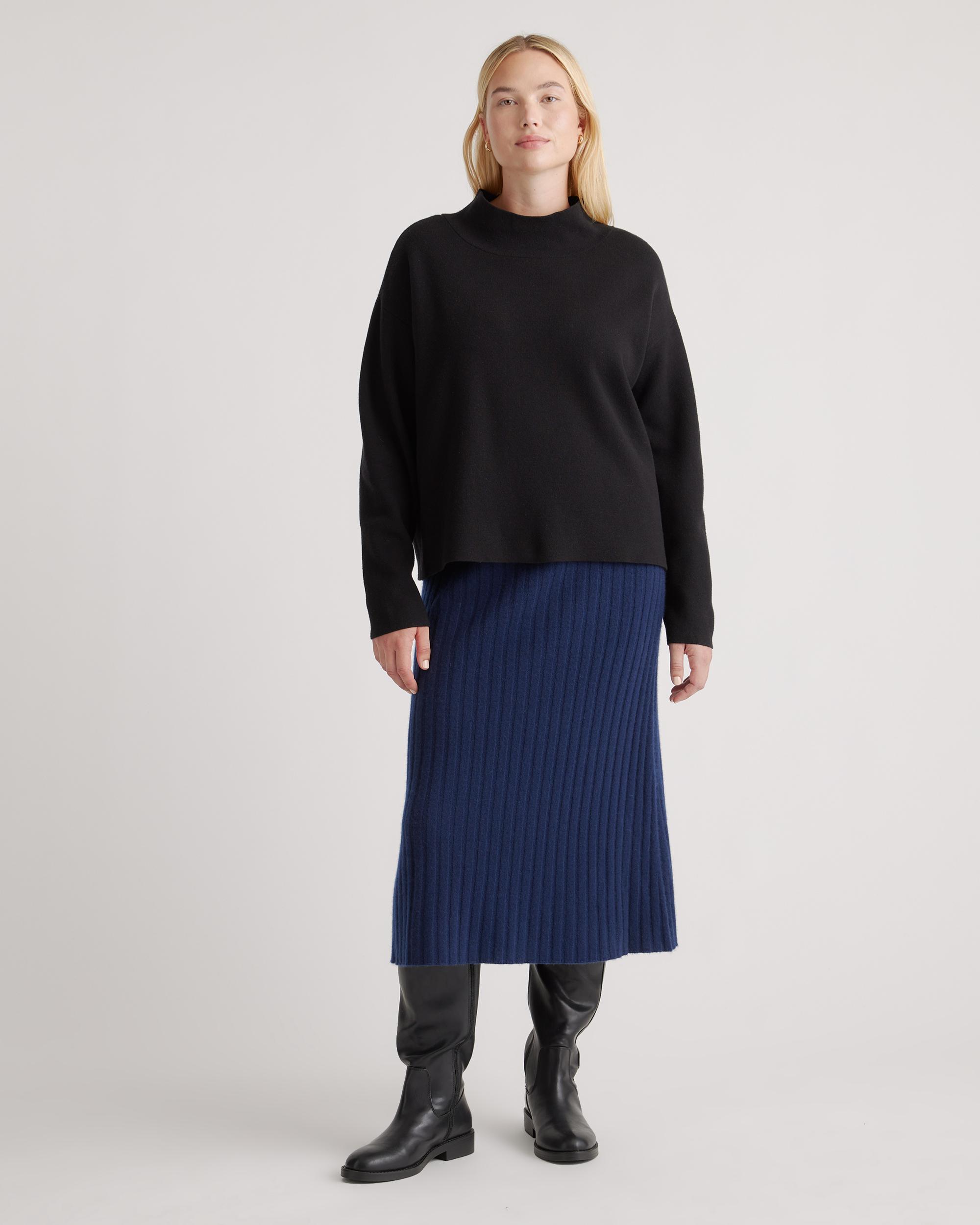 Quince | Women's Lightweight Mongolian Cashmere Midi Skirt Size XL Product Image