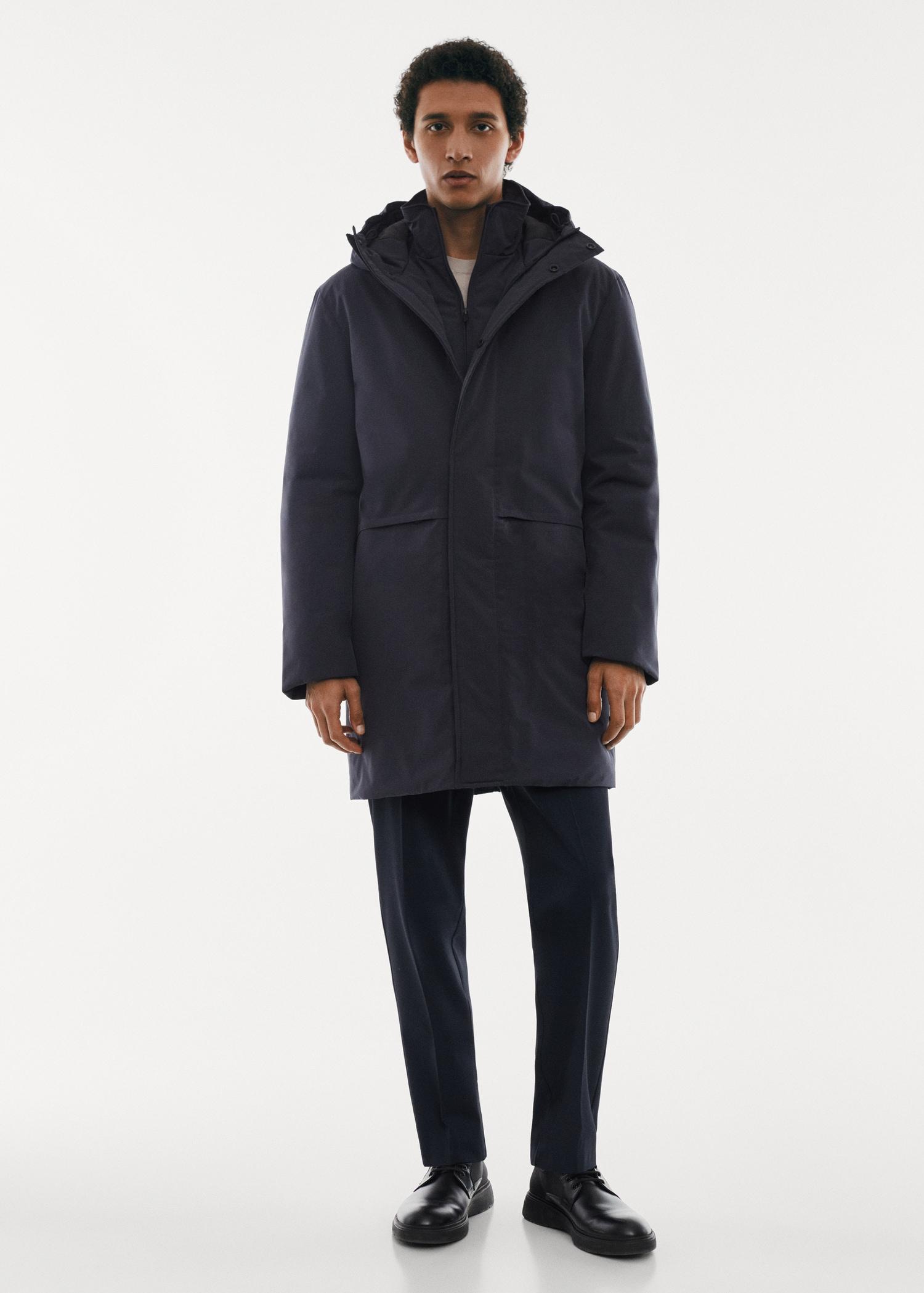 SOFEELATE® padded parka with hood - Men | MANGO USA Product Image
