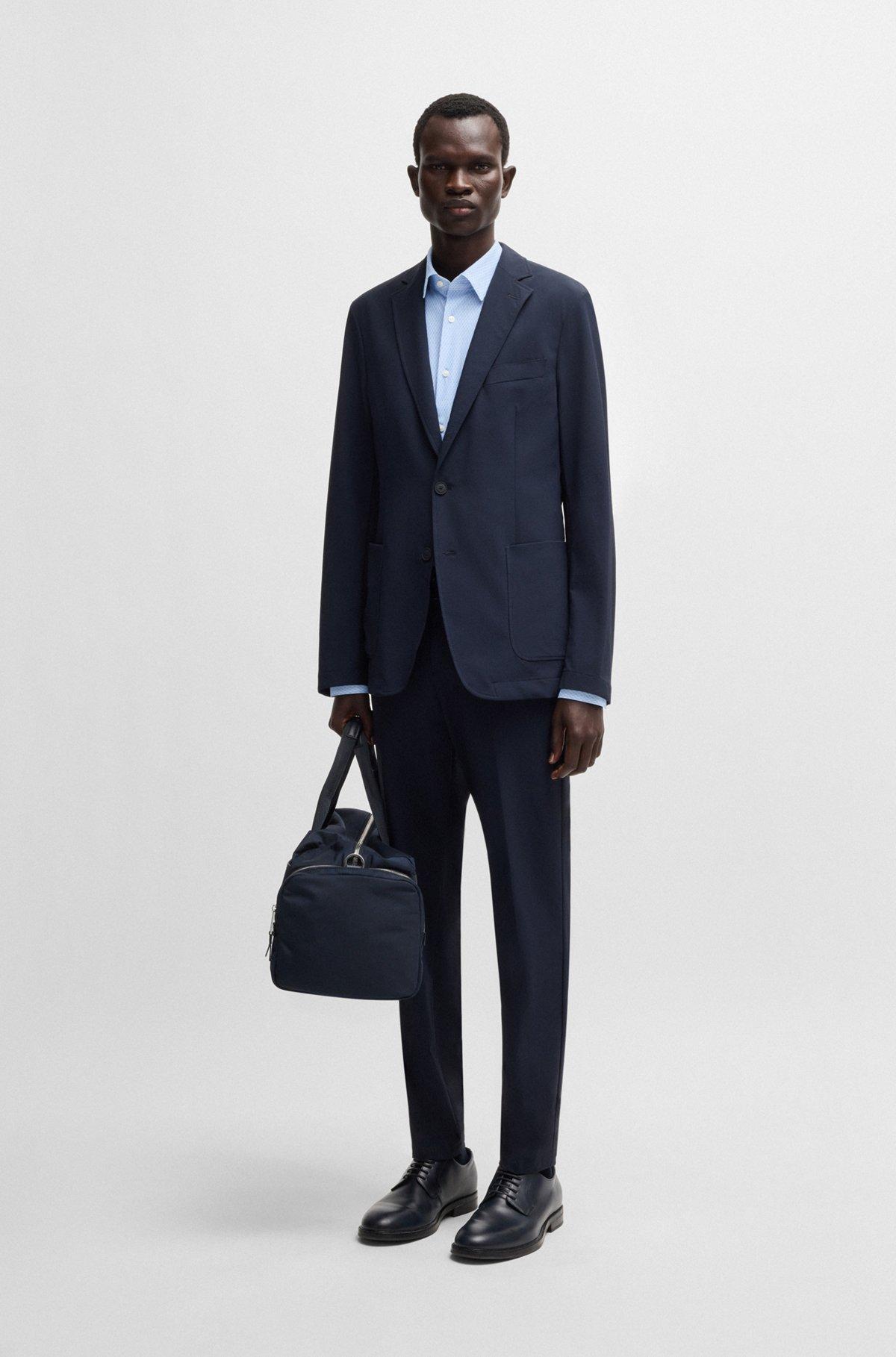 Slim-fit shirt in printed performance-stretch jersey Product Image