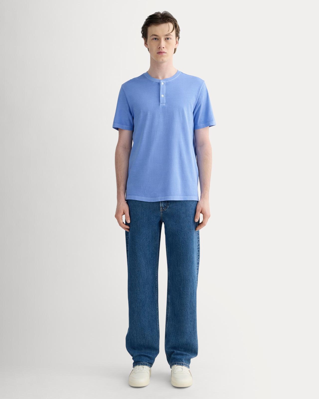 The Essential Organic Garment-Dyed Henley Product Image