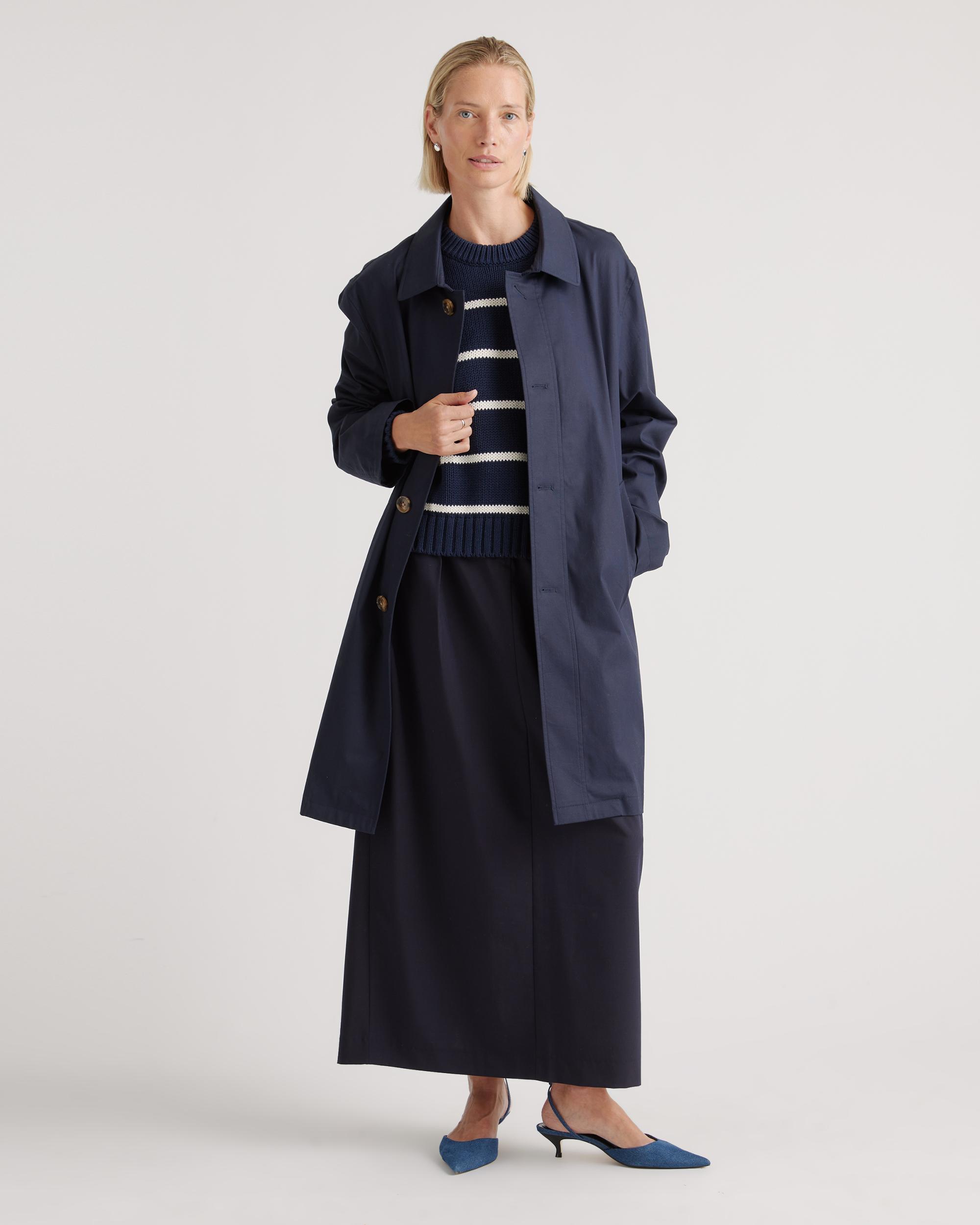 Quince | Women's Striped Crew Sweater Organic Cotton Product Image